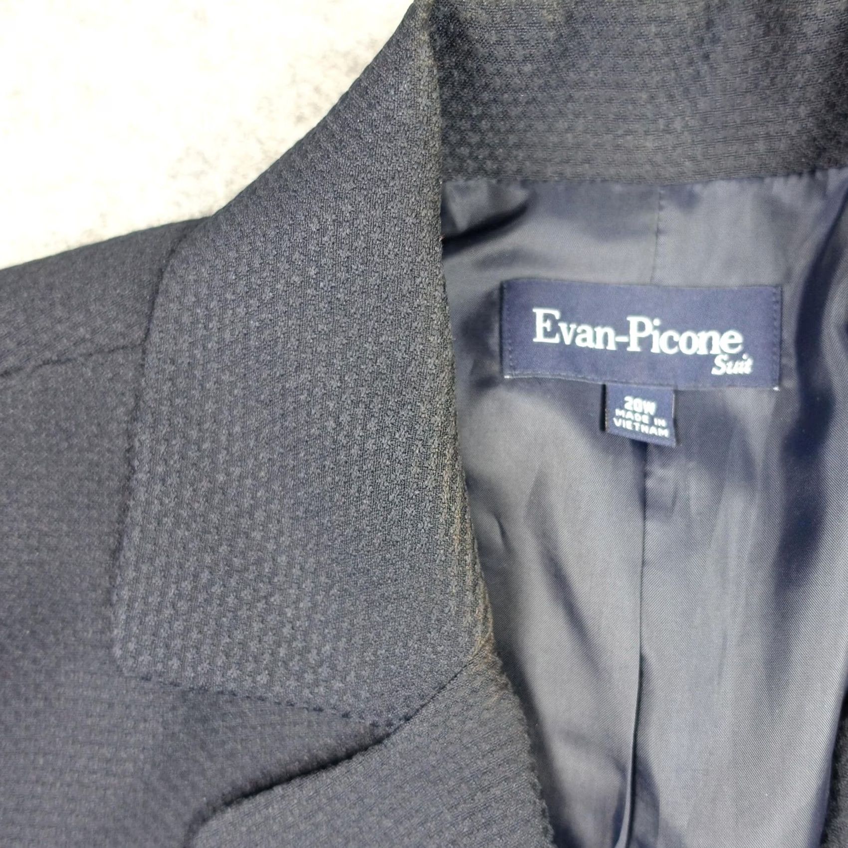 Evan Picone VINTAGE Evan Picone Blazer Jacket Womens 20W Navy Blue Textured Career Workwear Blazer Size 3XL / US 20-22 - 5 Thumbnail