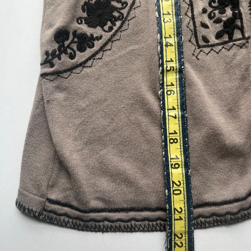 Designer Design History Women's Short-Sleeve Cardigan Taupe Large Size XL / US 12-14 / IT 48-50 - 4 Thumbnail
