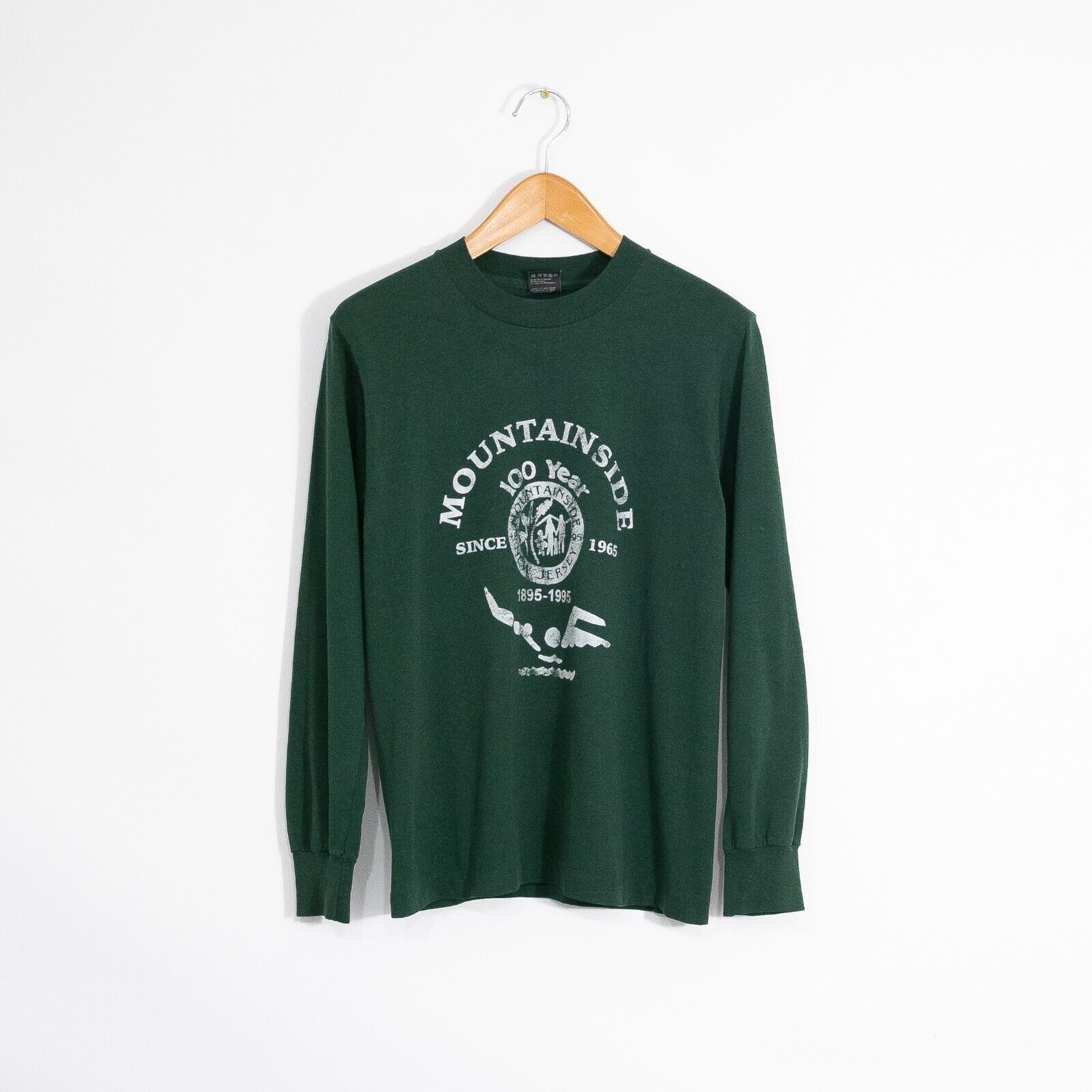 Vintage Vintage 90s Mountainside New Jersey T Shirt M - Long Sleeve Size US M / EU 48-50 / 2 - 1 Thumbnail