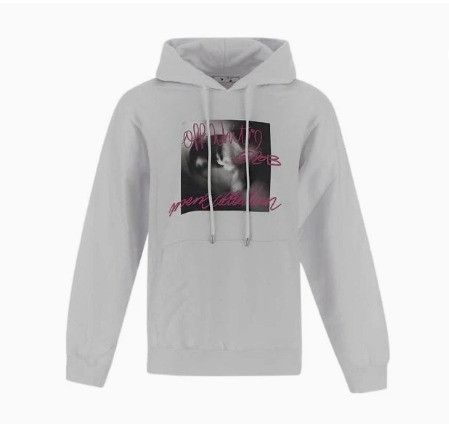 Off-White o1gr1nt1124 Tornado Type Slim Hoodie in White Size US S / EU 44-46 / 1 - 1 Thumbnail