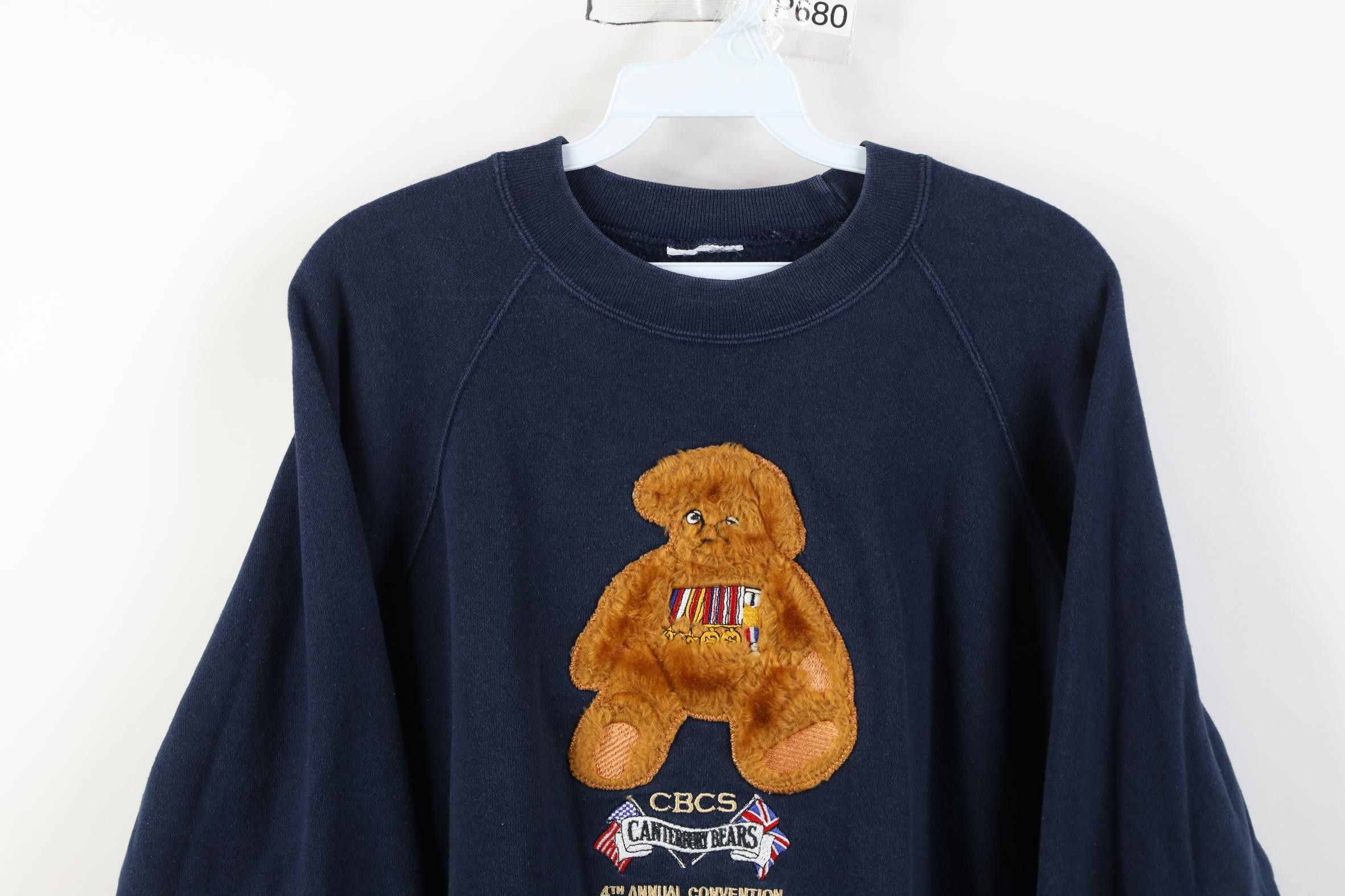 Vintage Vintage 90s Canterbury Bears Convention Sweatshirt Blue USA Size L / US 10 / IT 46 - 2 Thumbnail