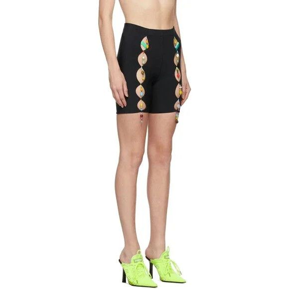 Marshall Columbia Marshall Columbia Bead Cut Out Bike Shorts S Womens Black Size 27" / US 4 / IT 40 - 13 Thumbnail