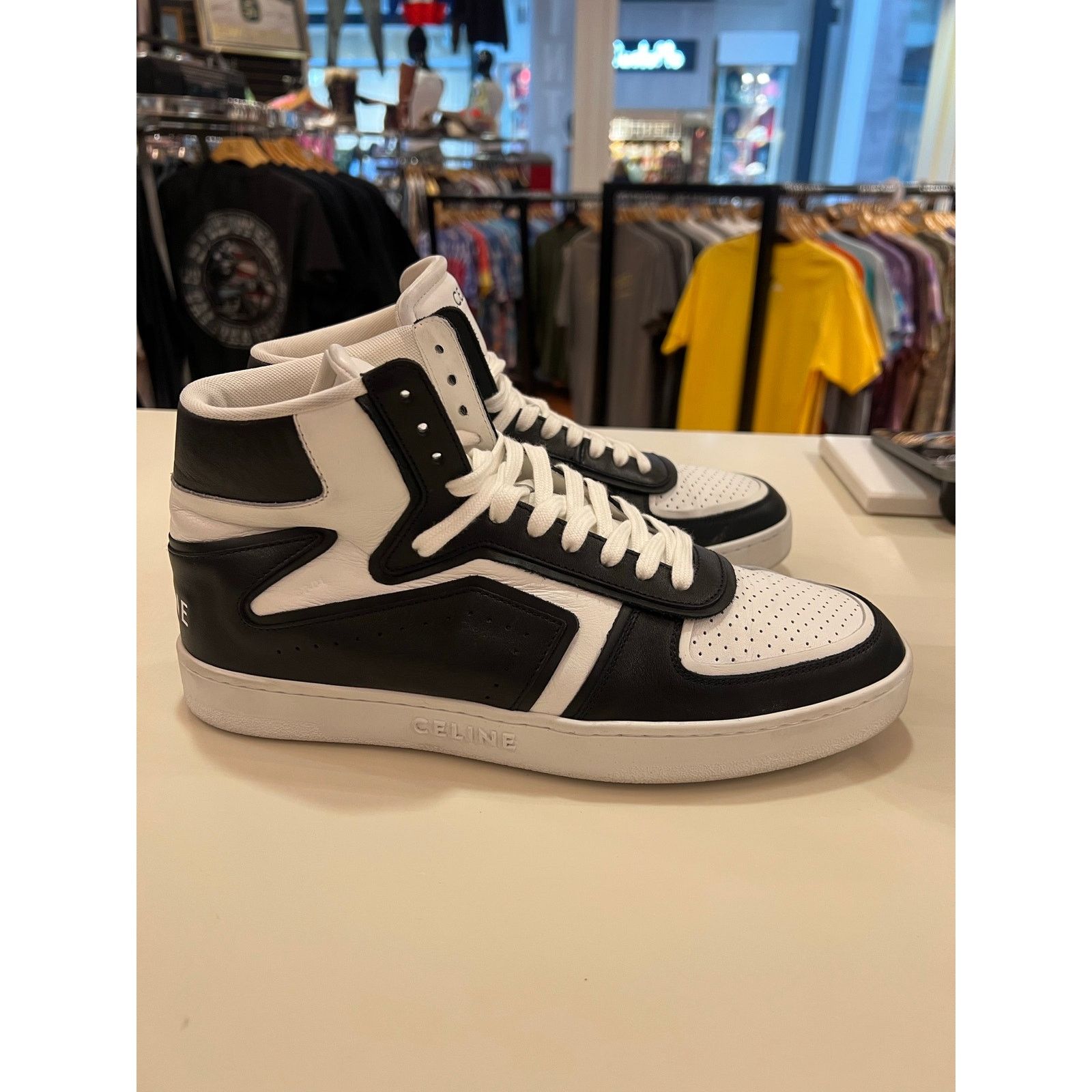 靴 CELENE Hedi Slimane Triomphe Sneaker Celine × Hedi Slimane Celine TR 01 Triomphe White & Black Low Top
