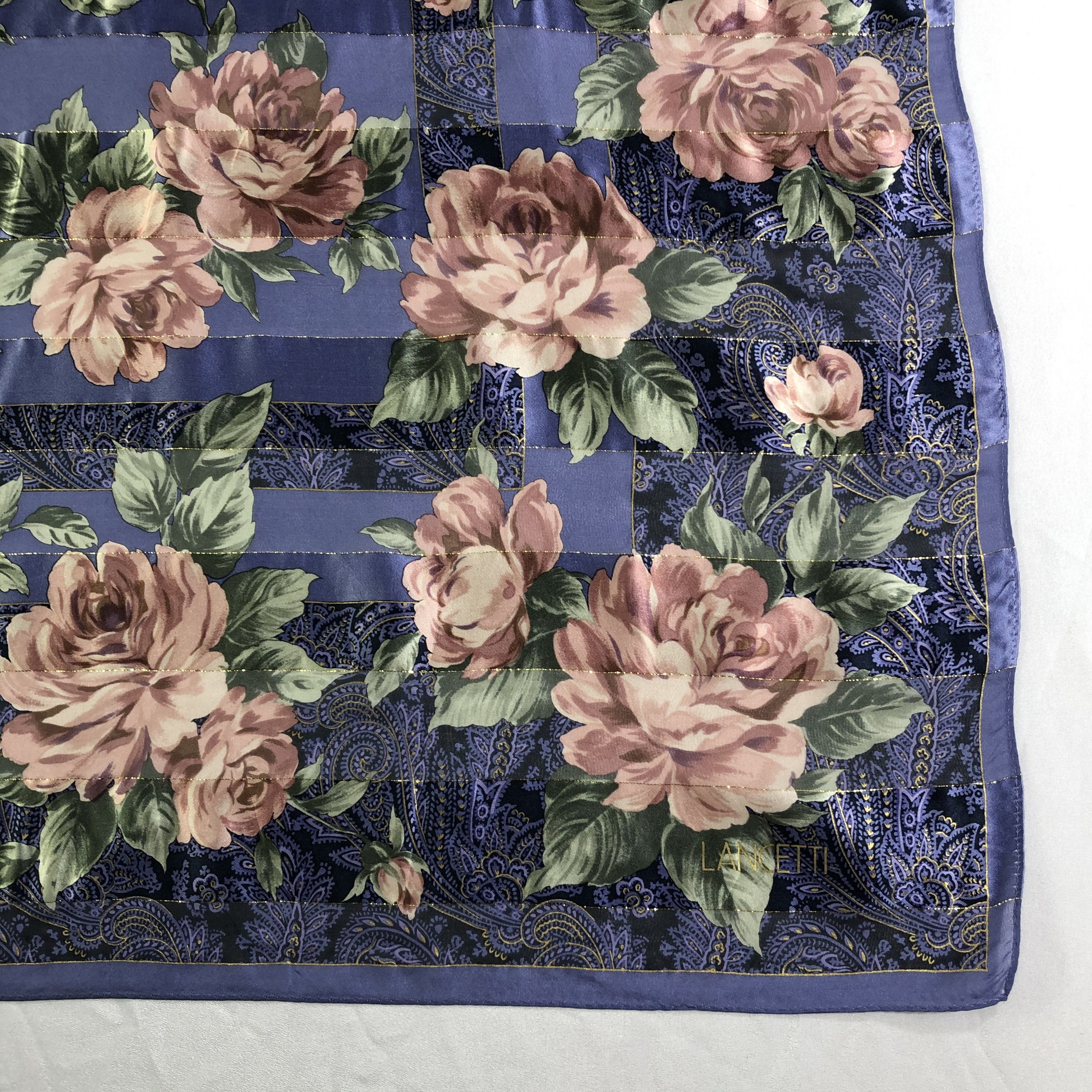 Lui di Lancetti × Vintage Vintage Lui De Lancetti Silk Scarf Size ONE SIZE - 3 Thumbnail