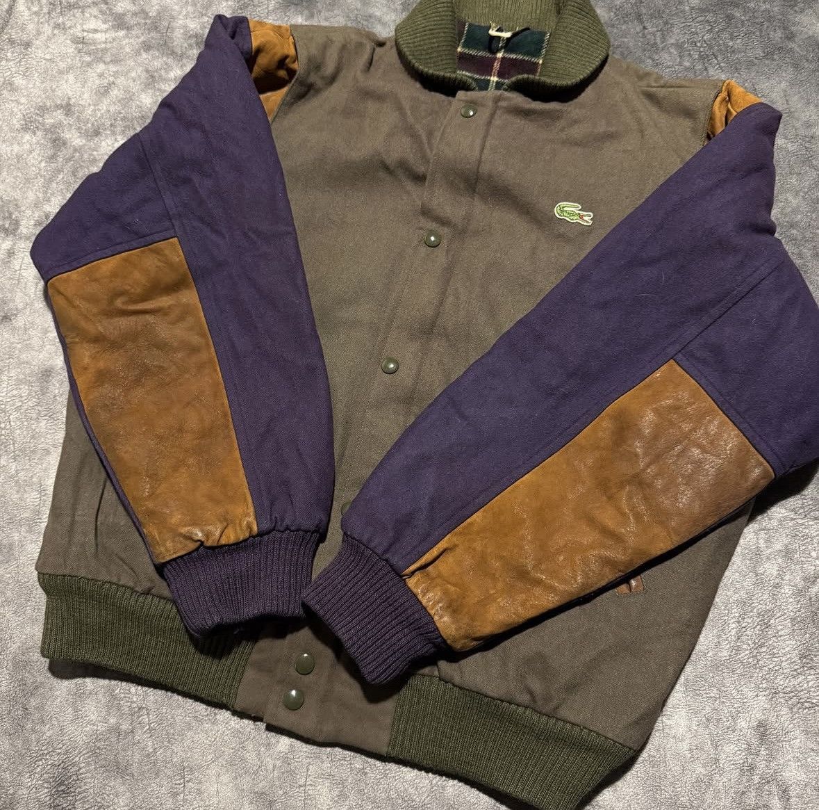 Lacoste Vintage 80’s Lacoste Wool and Suede Leather Jacket Size US L / EU 52-54 / 3 - 4 Thumbnail