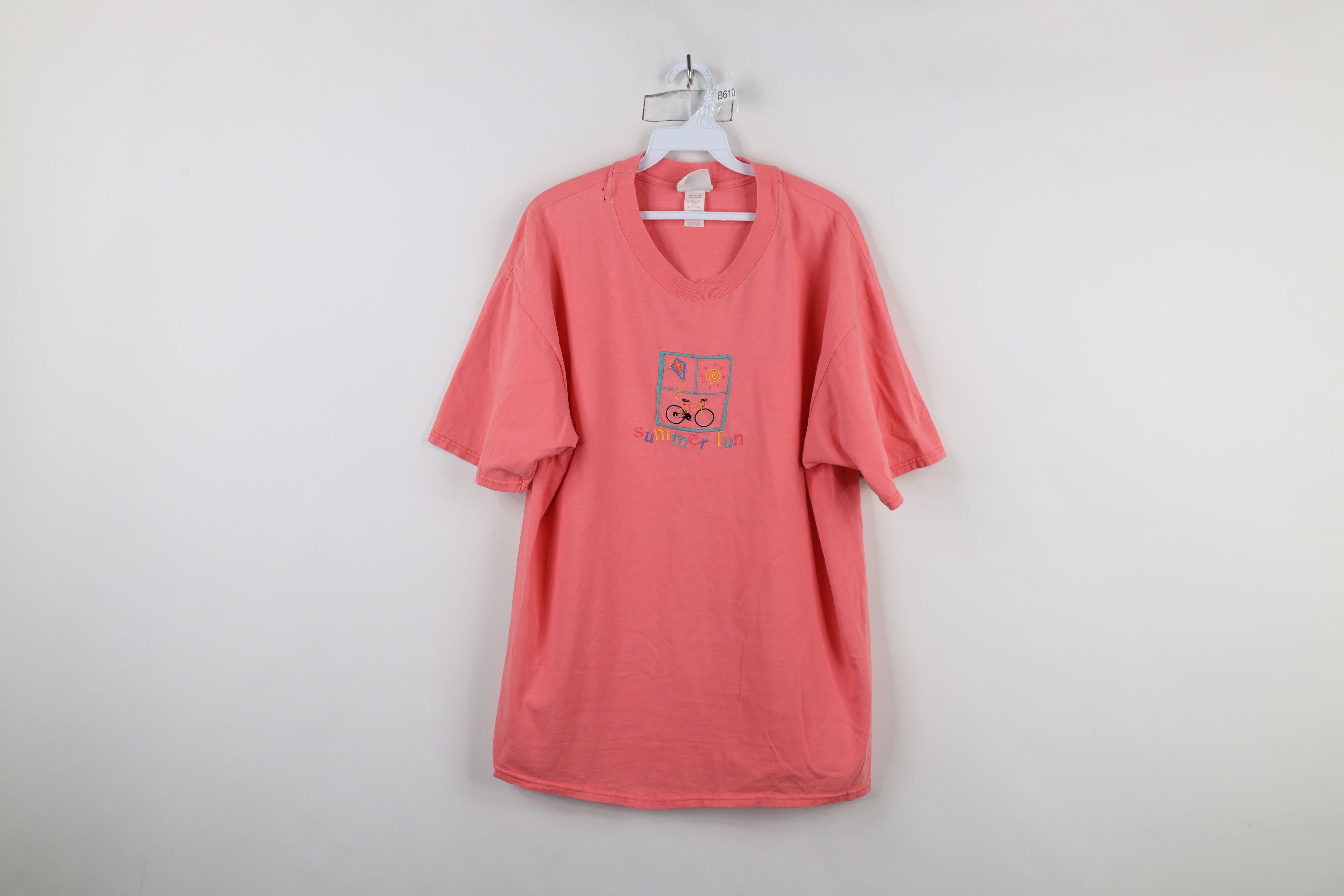 Vintage Vintage 90s Streetwear Spell Out Summer Fun Sun Kite T-Shirt Size XL / US 12-14 / IT 48-50 - 1 Thumbnail