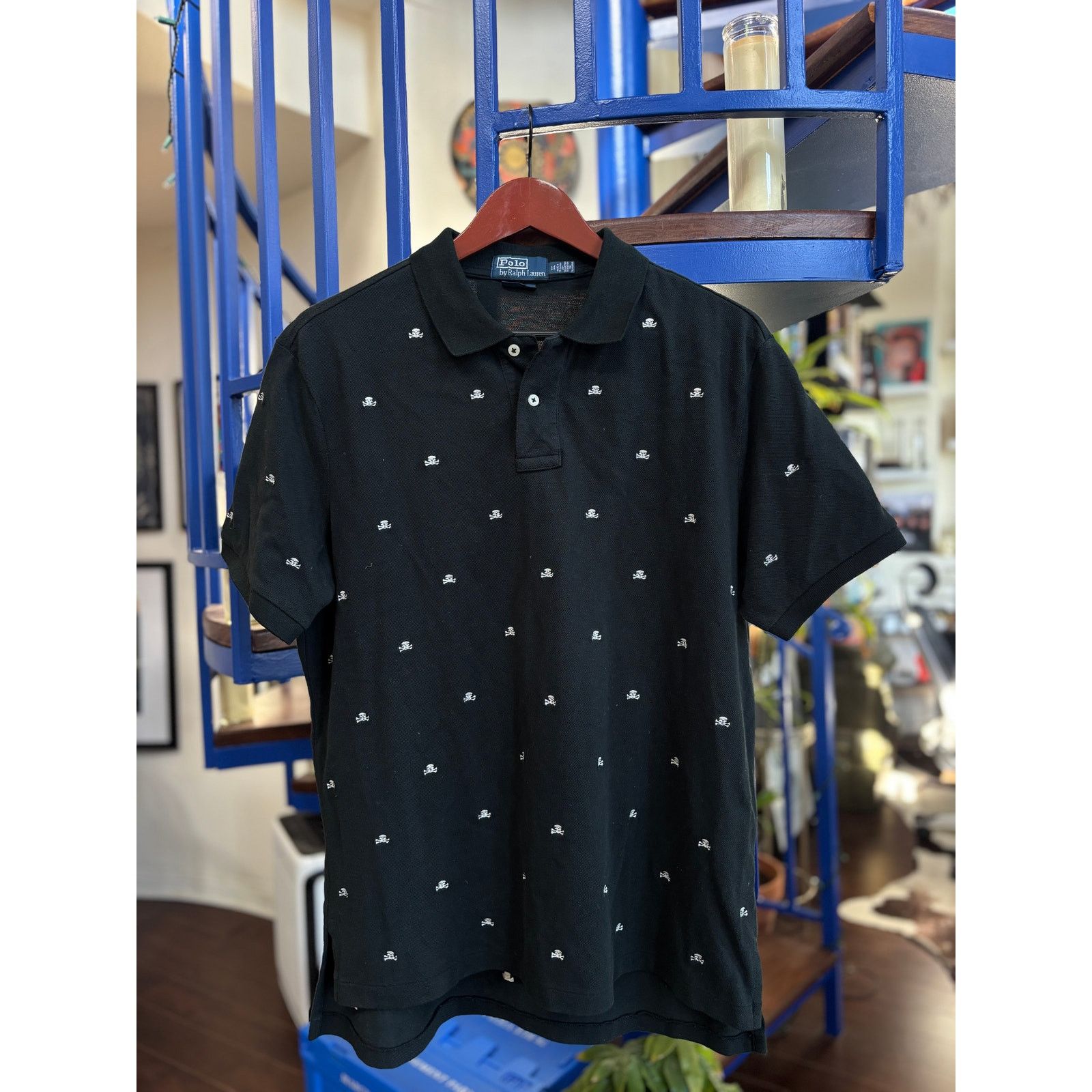 Polo Ralph Lauren Ralph Lauren Skull Embroidered Polo XL Black Size US XL / EU 56 / 4 - 1 Thumbnail