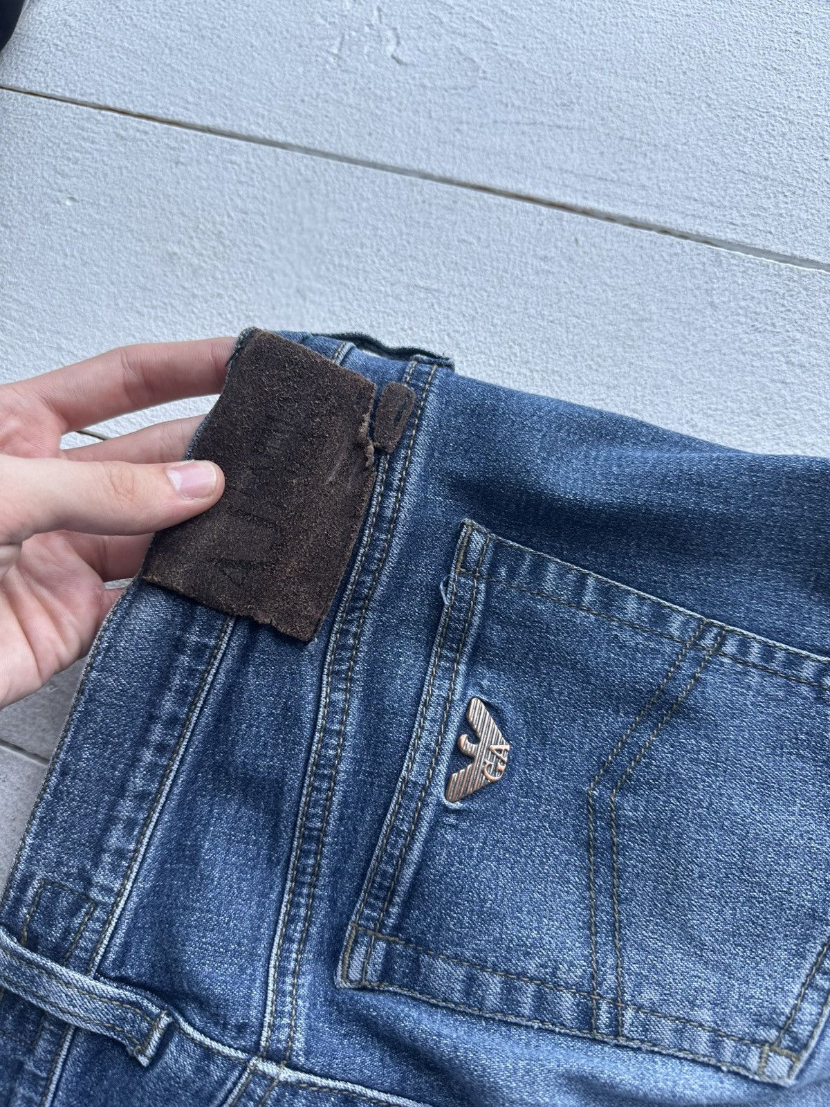 Giorgio Armani 🚨90s Armani Jeans Denim Blue Baggy Mens Pants 30US Size 30" / US 8 / IT 44 - 9 Thumbnail