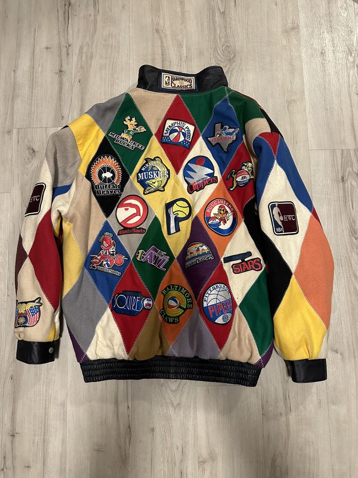 Jeff Hamilton Jeff Hamilton NBA Hardwood ClassicsTeam Patchwork Jacket 6XL Size US XXL / EU 58 / 5 - 10 Thumbnail