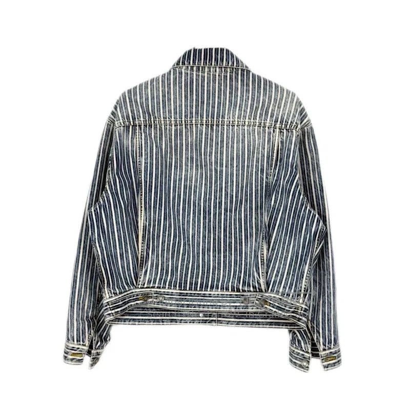 Dior Dior Blue and white vertical embroidery bee denim jacket Size XS / US 0-2 / IT 36-38 - 2 Thumbnail