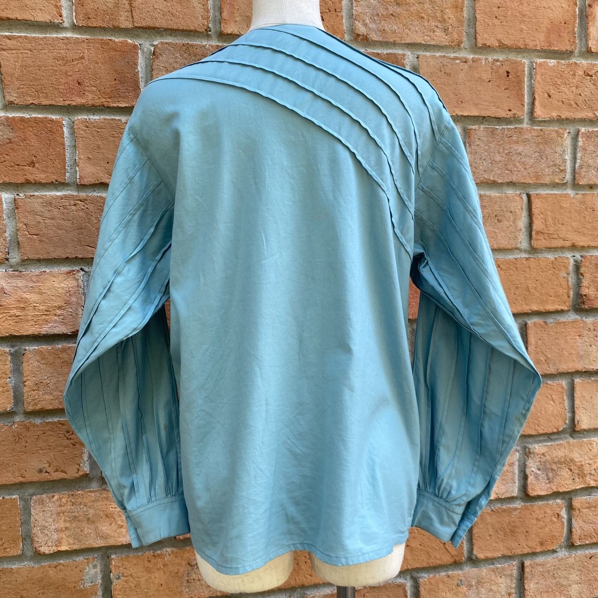 Dior Christian Dior Light Blue Button Cuff Blouse Size M / US 6-8 / IT 42-44 - 22 Thumbnail