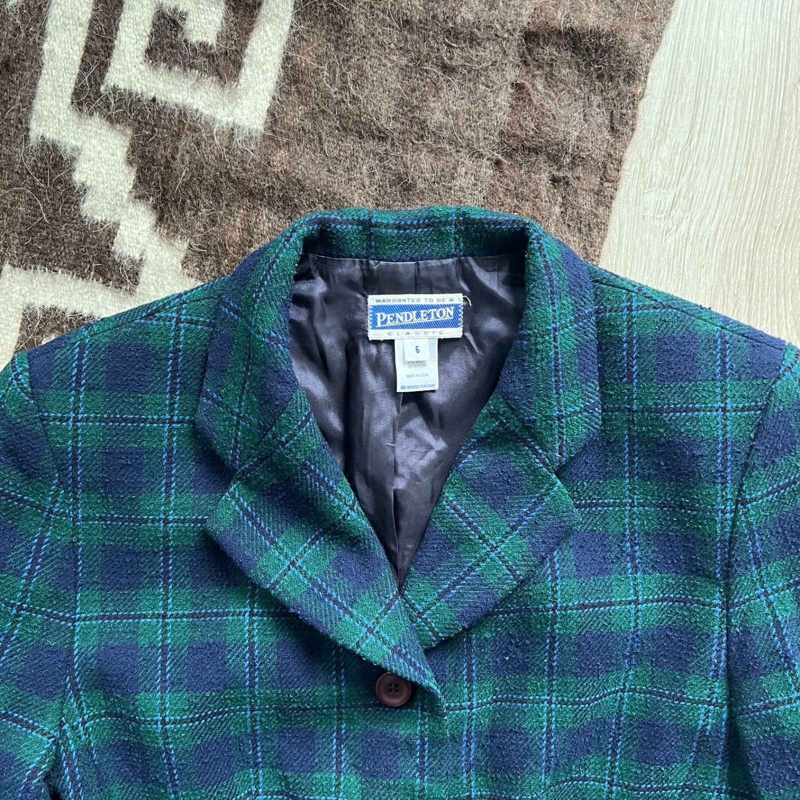 Pendleton Pendleton USA Made Wool Tartan Plaid Blazer 9577AC Size M / US 6-8 / IT 42-44 - 2 Thumbnail