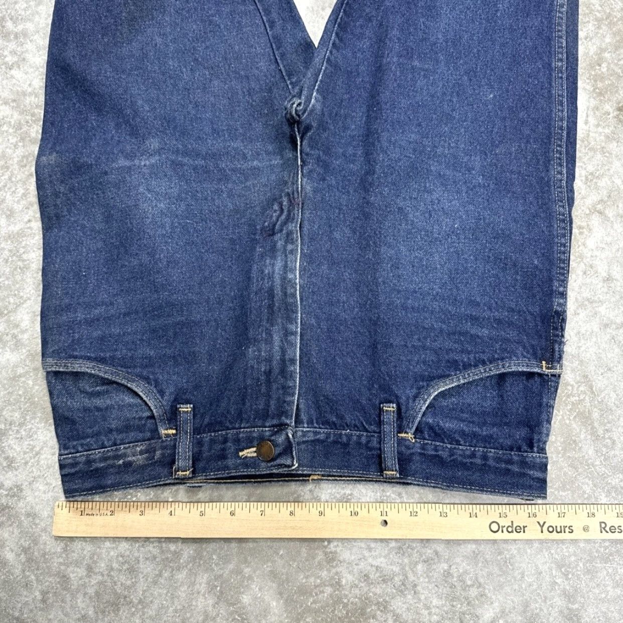 Denime VINTAGE Rustler Jeans Mens 34x36 Blue Straight Leg 90s Made USA Denim Classic Size US 34 / EU 50 - 6 Thumbnail