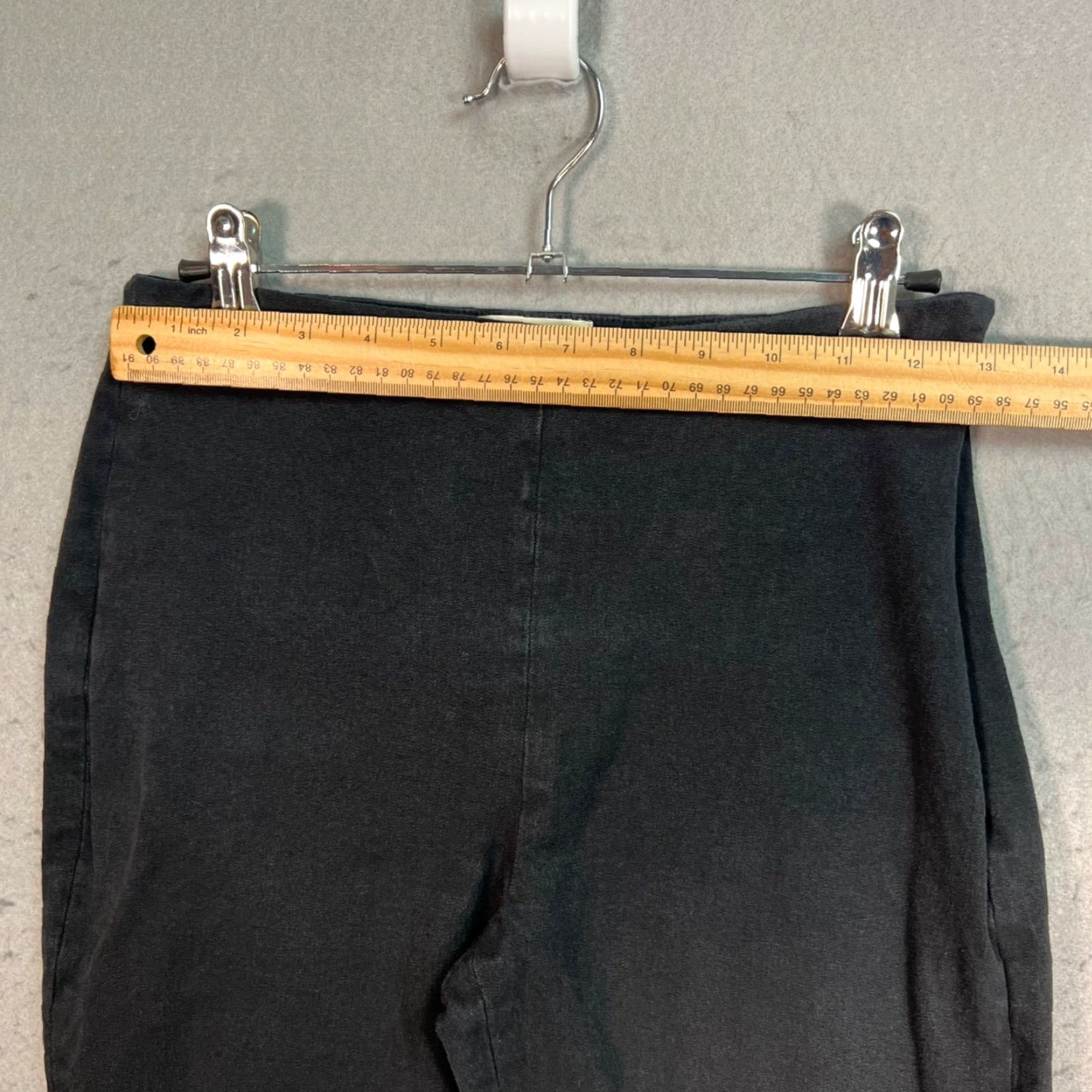 Vintage Sézane Black High-Waisted Dress Pants Womens Size 36 Organic Cotton Blend Size 25" / US 0 / IT 36 - 5 Thumbnail