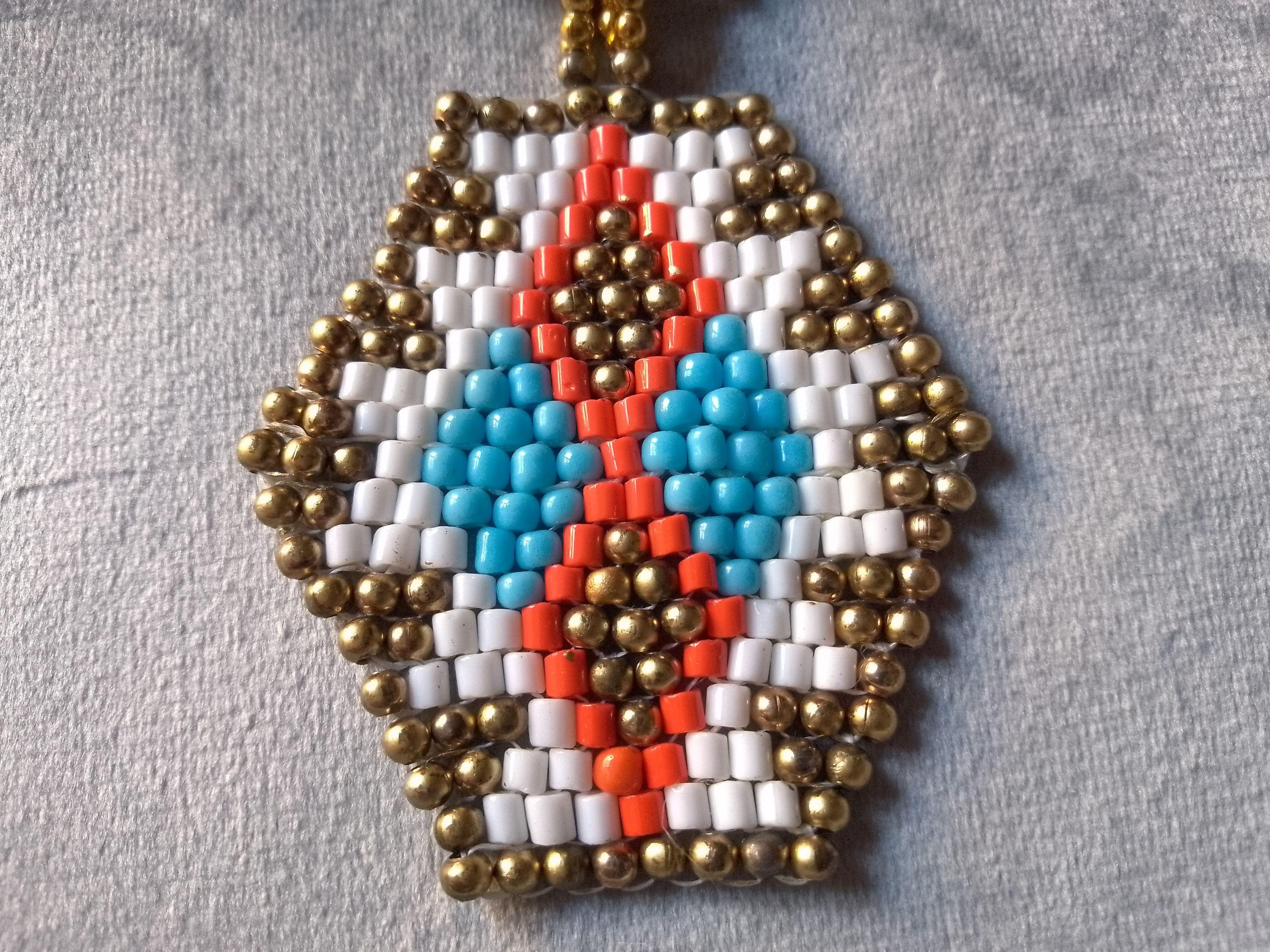 Handmade Necklace Pendant Ethnic Native Americans Rough Stones Size ONE SIZE - 4 Thumbnail