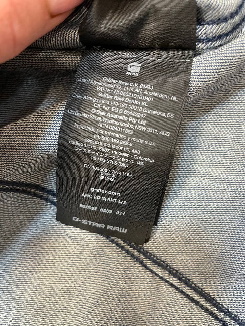 G-Star G-STAR Uomo ARC 3D Denim Camicia Casual A Maniche Lunghe L Size US L / EU 52-54 / 3 - 13 Thumbnail