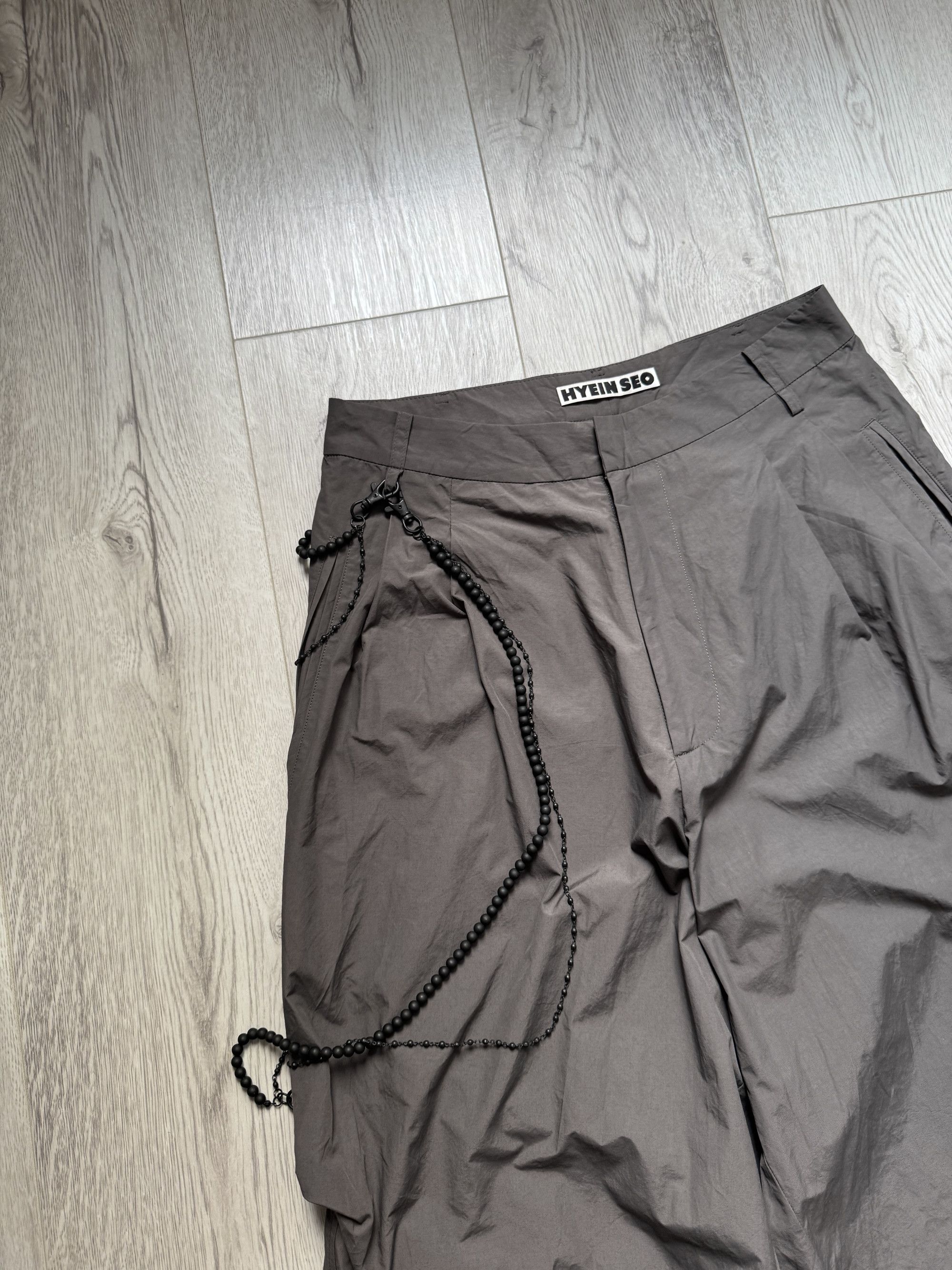 Hyein Seo Chained Wide Nylon Lightweight Pants Slate Grey Size 2 W28 Size US 28 / EU 44 - 5 Thumbnail