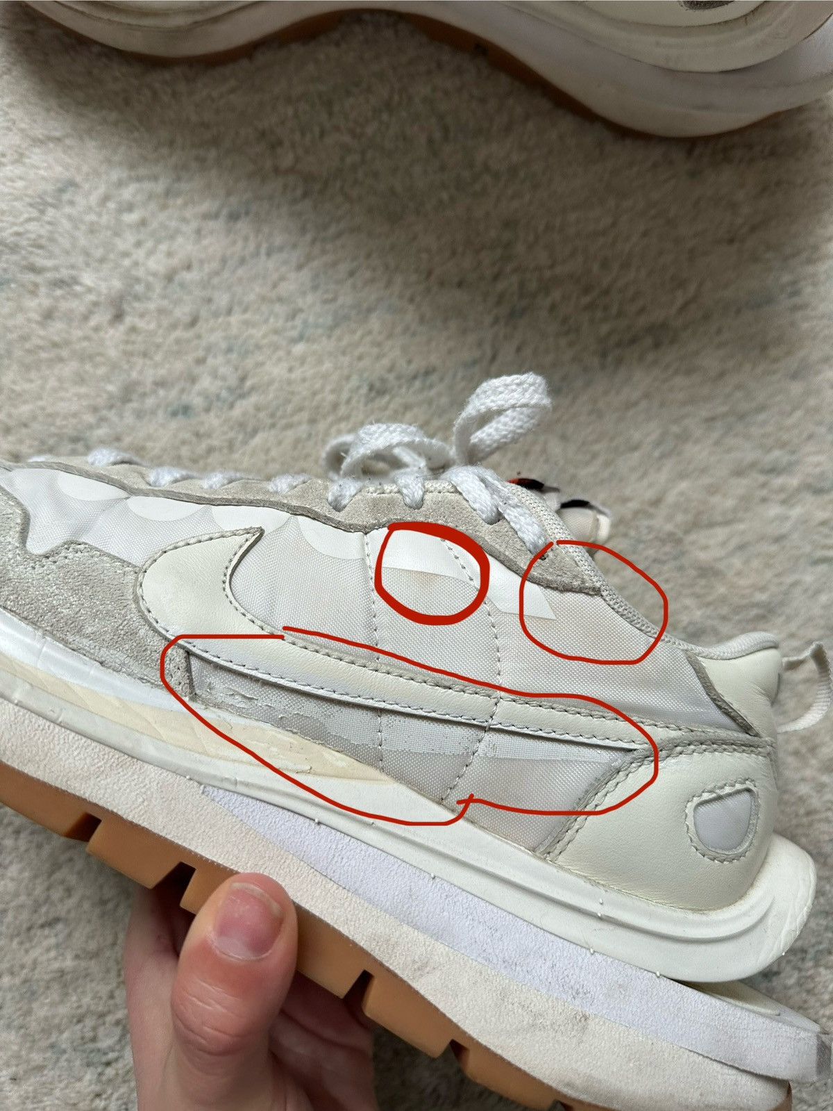 Nike × Sacai Nike x Sacai VaporWaffle Sail Gum White (DD1875-100) Men’s 8 Size US 8 / EU 41 - 10 Thumbnail