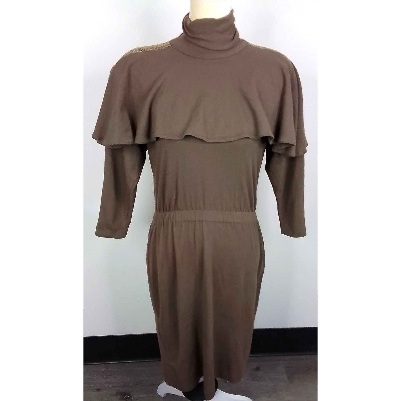 Saks Fifth Avenue Saks Fifth Dress Women's 12 Brown Vintage Size XL / US 12-14 / IT 48-50 - 2 Thumbnail