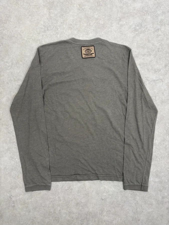 Dolce & Gabbana 2000s Dolce & Gabbana Grey V-Neck Deluxe Longsleeve T-Shirt Size US S / EU 44-46 / 1 - 6 Thumbnail
