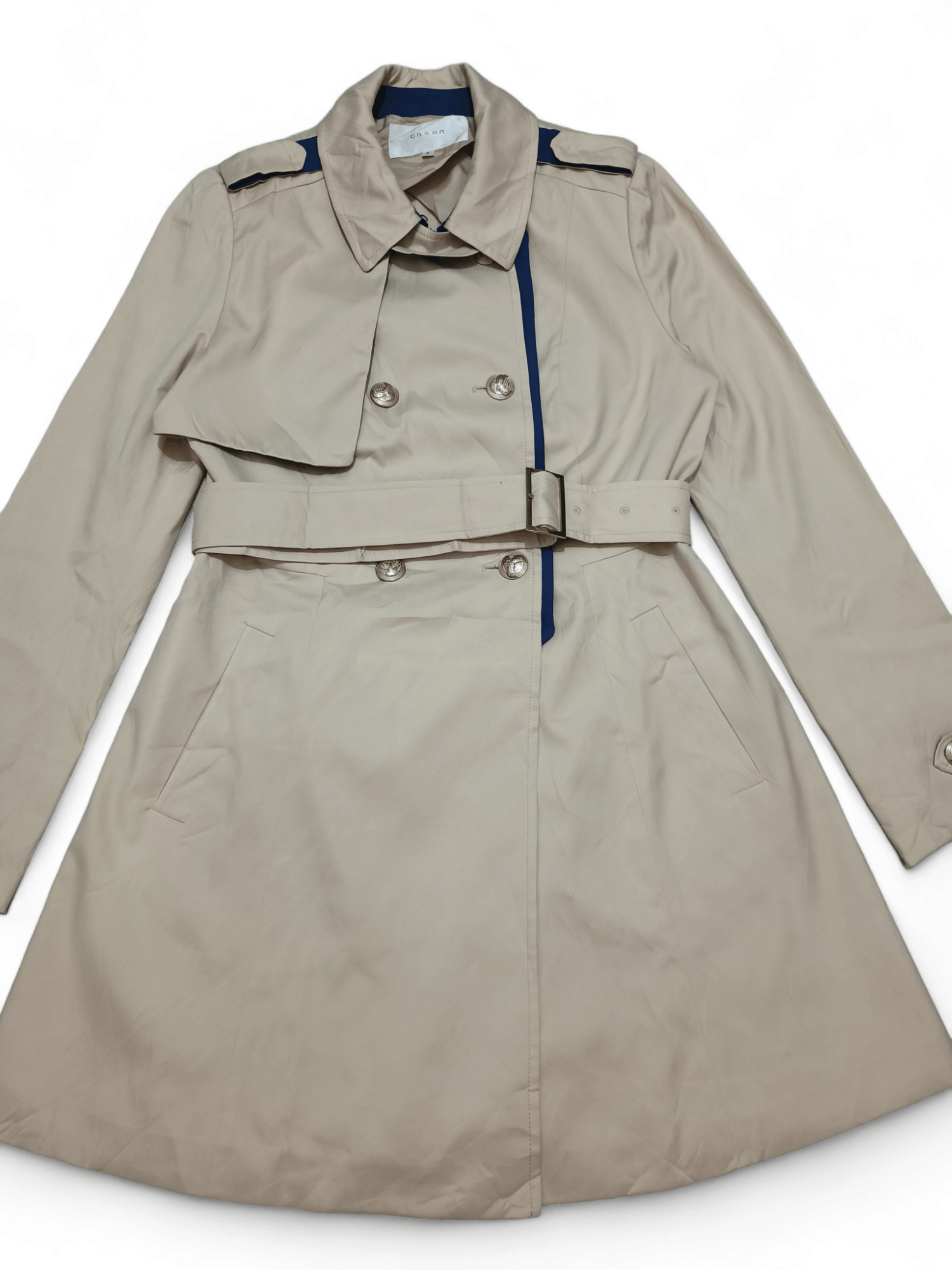 Other On & On Women Beige Korean Trench Coat Size XS / US 0-2 / IT 36-38 - 5 Thumbnail