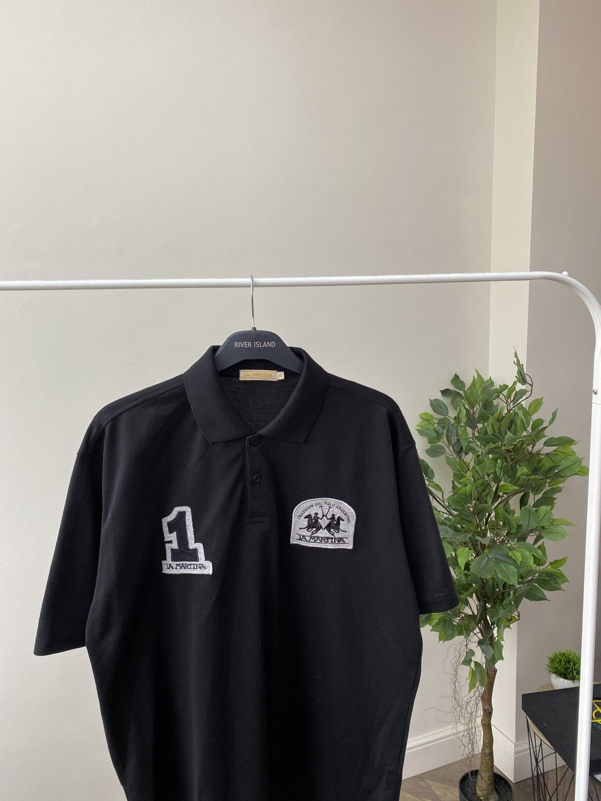 La Martina × Vintage Vintage La Martina Black Polo T - Shirt Size US XL / EU 56 / 4 - 4 Thumbnail