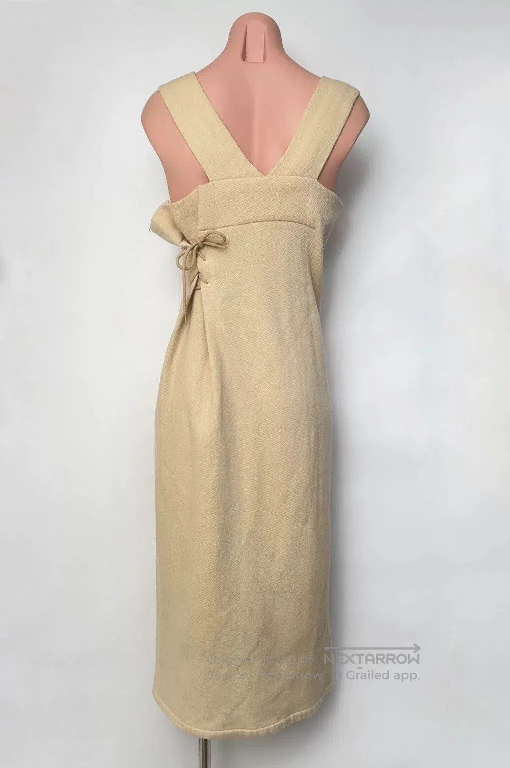 Y's Y's Beige Tie-Front Strap Dress. Size M / US 6-8 / IT 42-44 - 2 Thumbnail