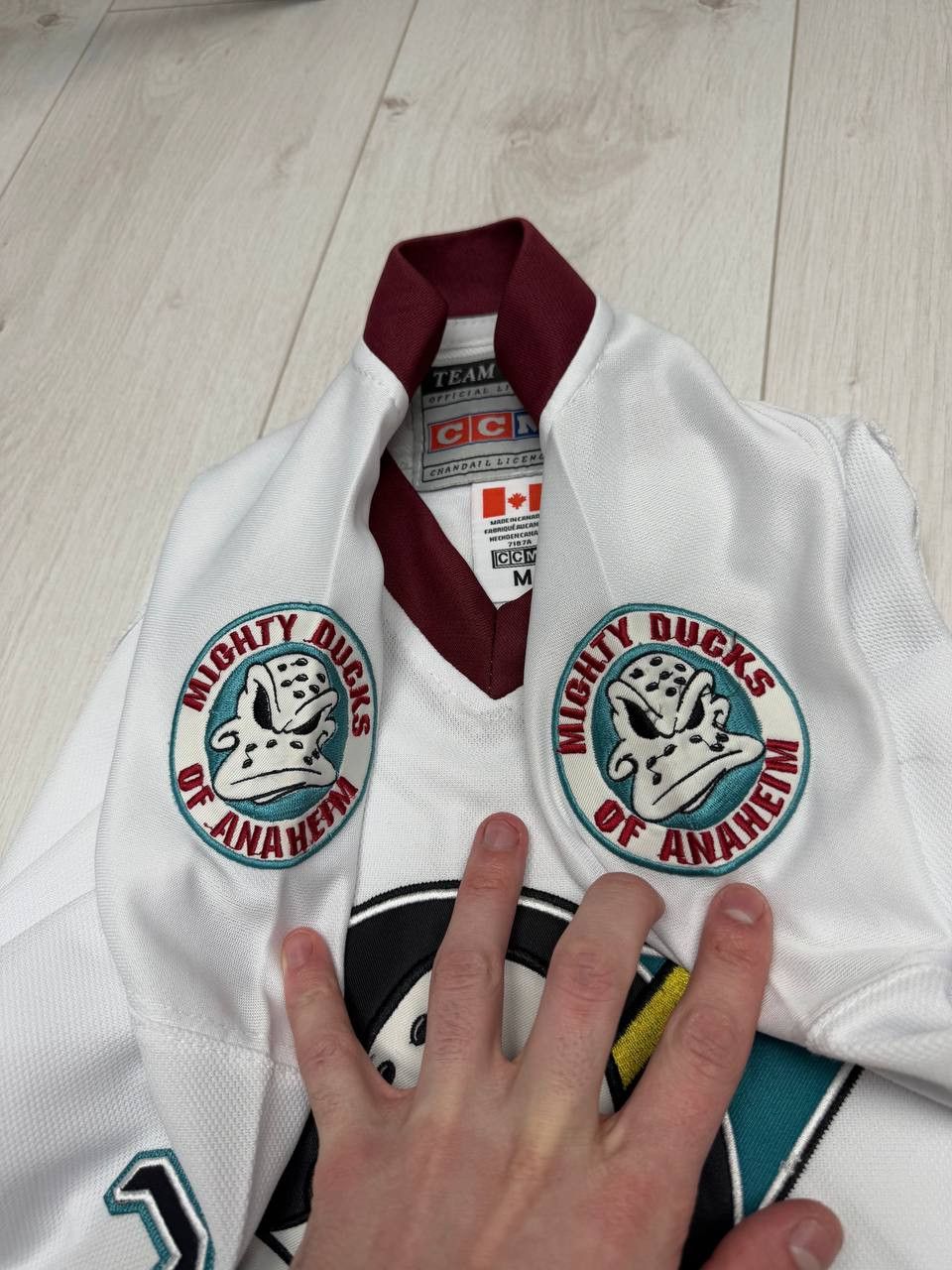 Ccm × NHL Junior size M Mighty Ducks Hockey Jersey #21 JACKSON Size US XXS / EU 40 - 7 Thumbnail