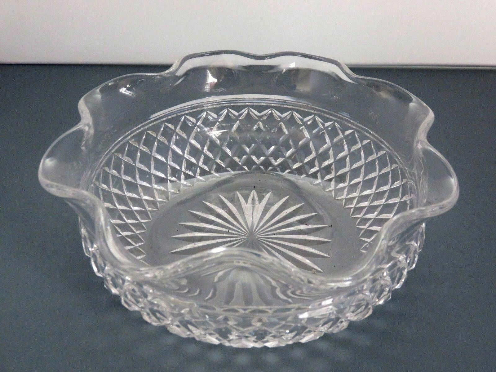 The Unbranded Brand Vintage Small Cut Glass Lead Crystal Bowl 2 7/8" Size ONE SIZE - 3 Thumbnail