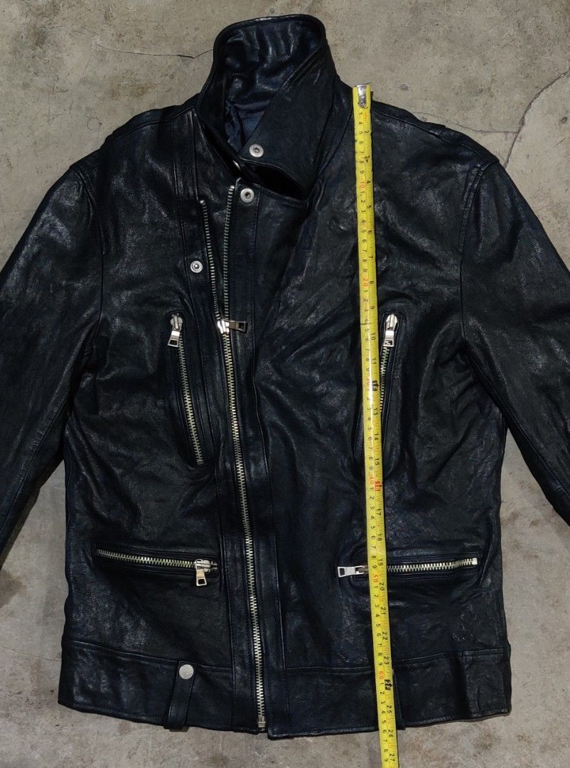BUCKAROO BUCKAROO Men's Sheep Skin Leather Biker Jacket Size US L / EU 52-54 / 3 - 4 Thumbnail