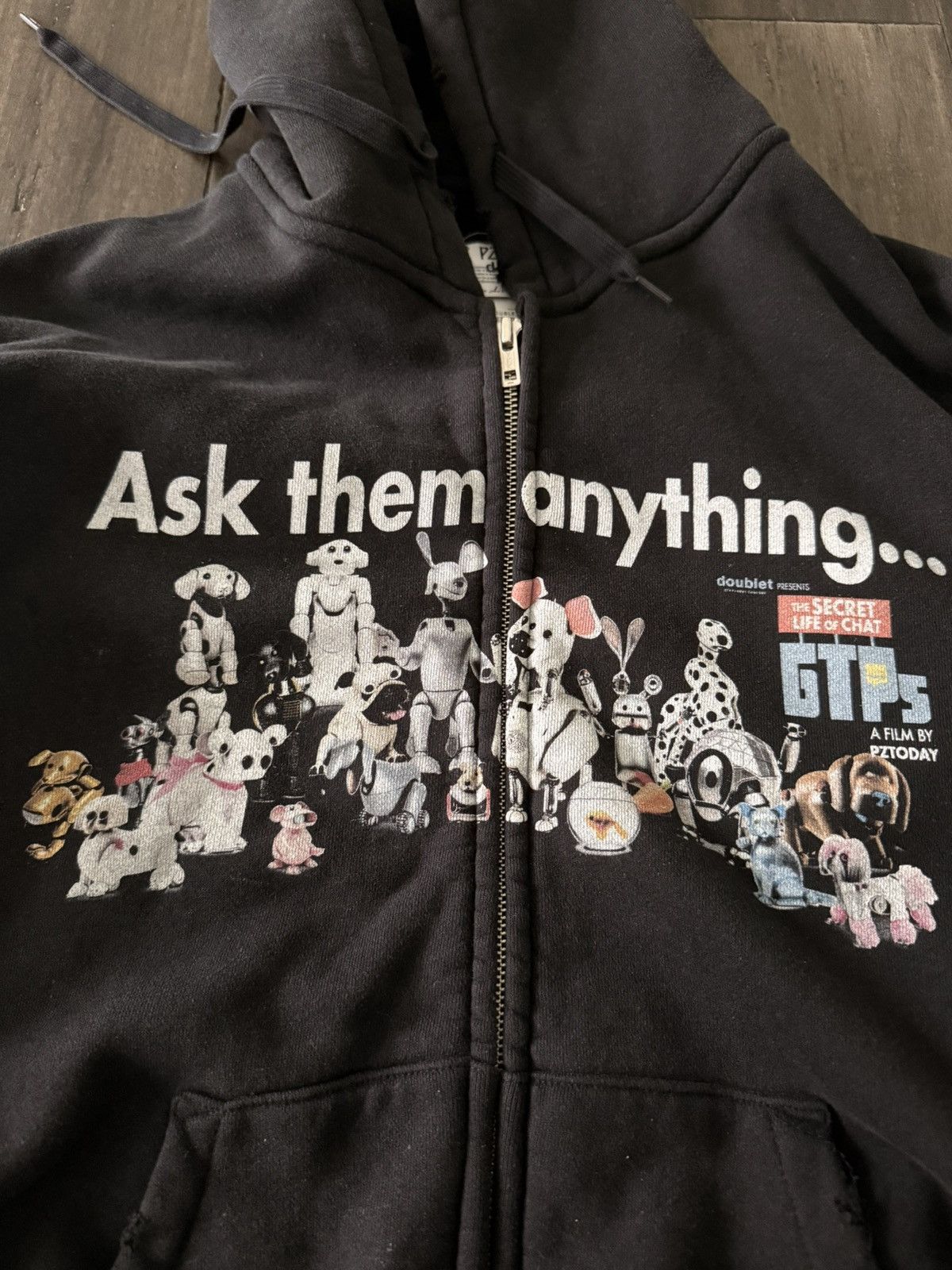 24SS AI “Pet Robot” Zip Up Hoodie 34/65 M