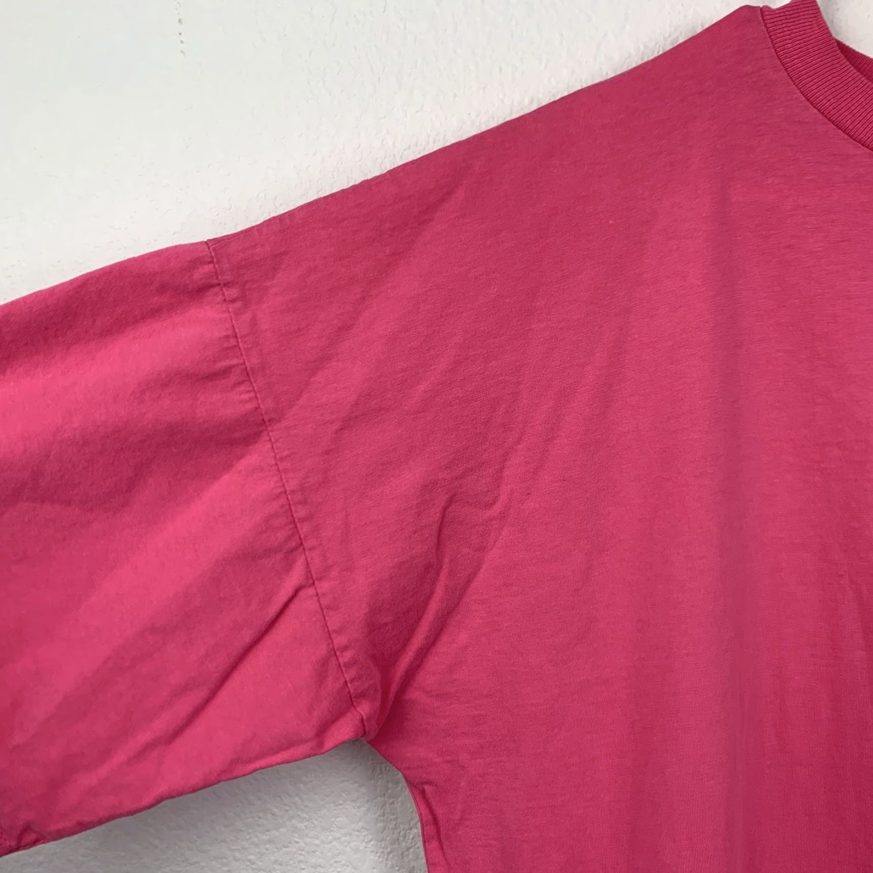 Gloria Vanderbilt VINTAGE Gloria Vanderbilt T-Shirt Shirt Women OSFA Pink Pocket Embroidered Dropped Shoulder Relaxed Fit Knit Cotton Short Sleeve Round Neck XL Size XL / US 12-14 / IT 48-50 - 2 Thumbnail