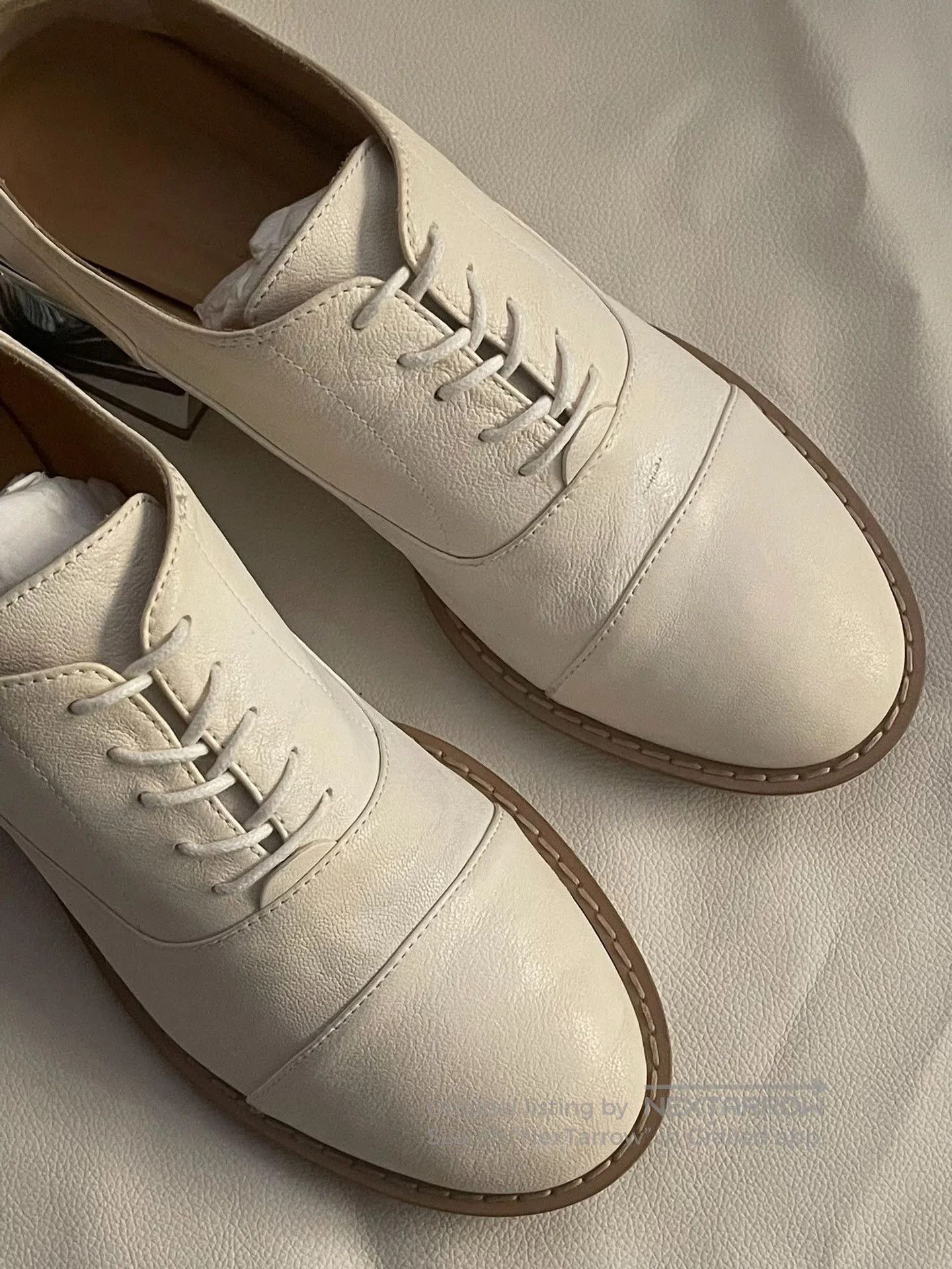 MM6 MM6 Maison Margiela Milky White Lamb Leather Shoes. Size US 8 / IT 38 - 1 Thumbnail