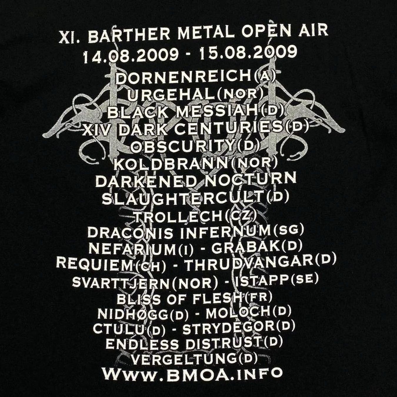 Anvil XI. Barther Metal Open Air 2009 Heavy Metal Band Festival Lineup T-Shirt Medium Black Anvil Logo Graphic front back Shirt Mens M Concert 90s? Size US M / EU 48-50 / 2 - 4 Thumbnail