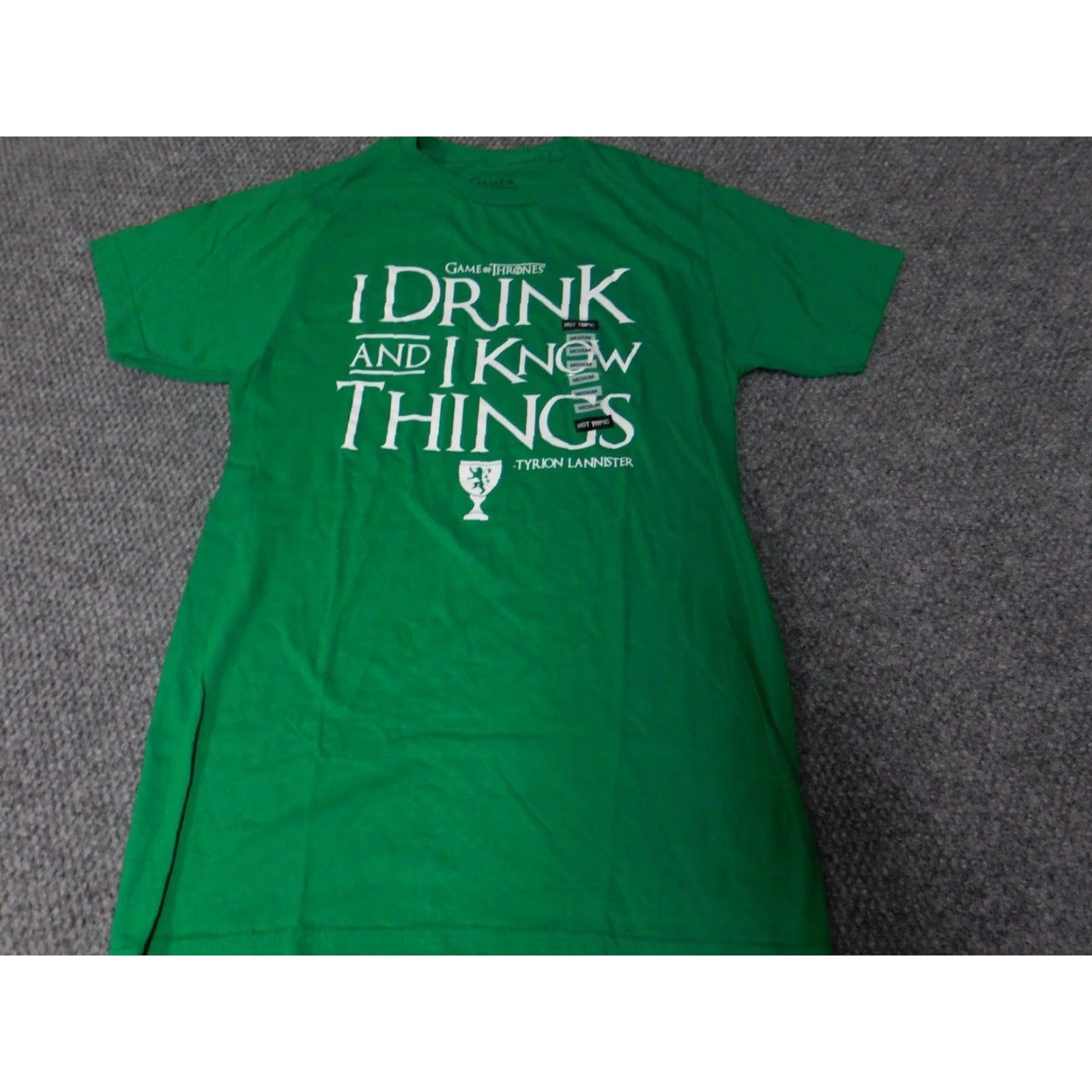 Vintage Game Of Thrones Mens T-Shirt Short Sleeve Crew Neck Green M Cotton Spandex Logo Graphic Print Classic Vintage: No (Regular) Adults Mens Shirt Size US M / EU 48-50 / 2 - 2 Thumbnail