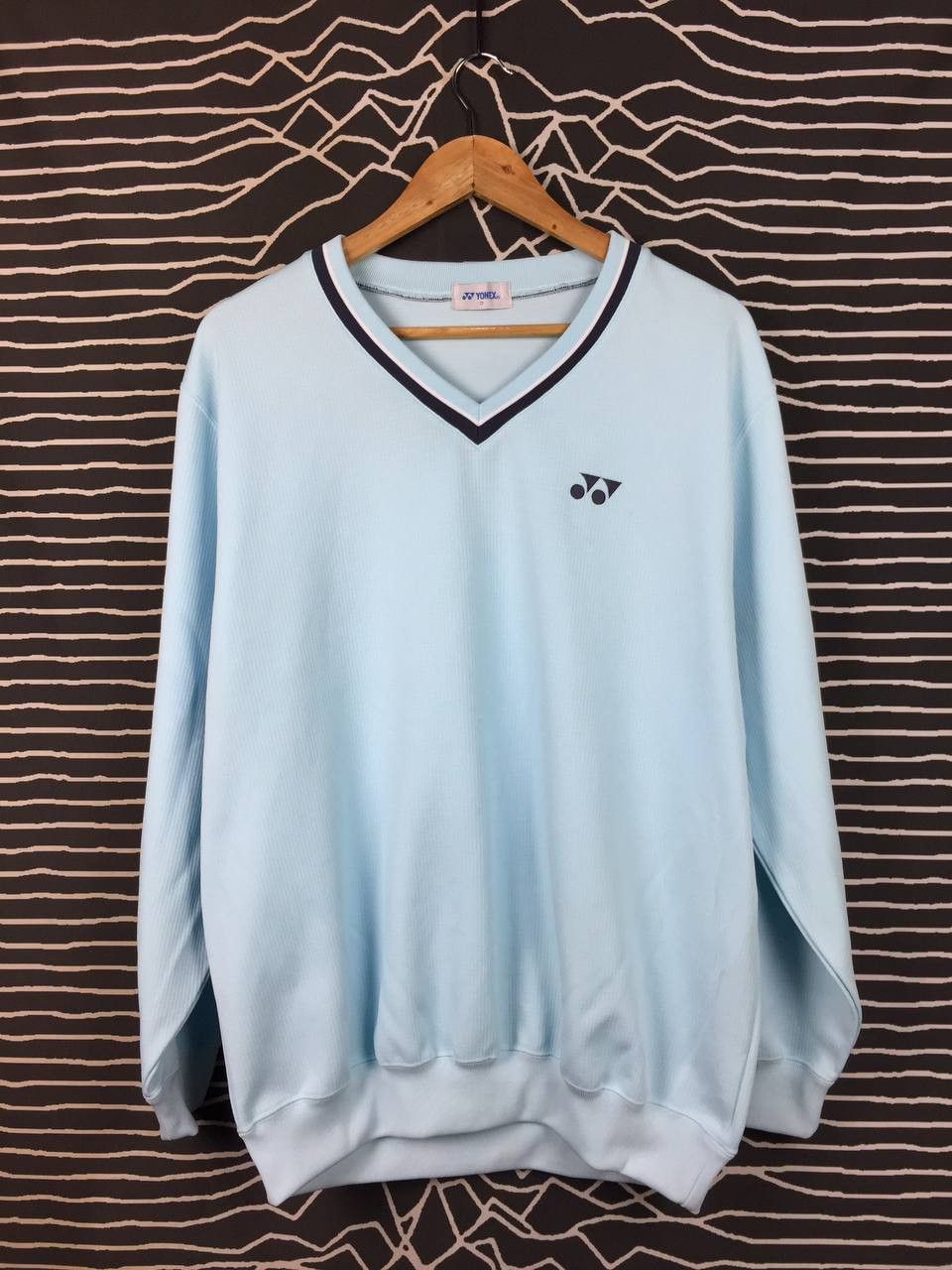 Japanese Brand Vtg Yonex Japan Retro V-Neck Long Sleeve Pullover Sweatshirt Size US XL / EU 56 / 4 - 1 Thumbnail