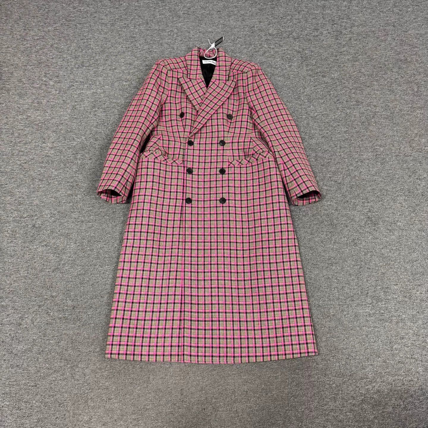 Balenciaga Balenciaga Double Breasted Check Coat 38 99 New Size XS / US 0-2 / IT 36-38 - 1 Thumbnail