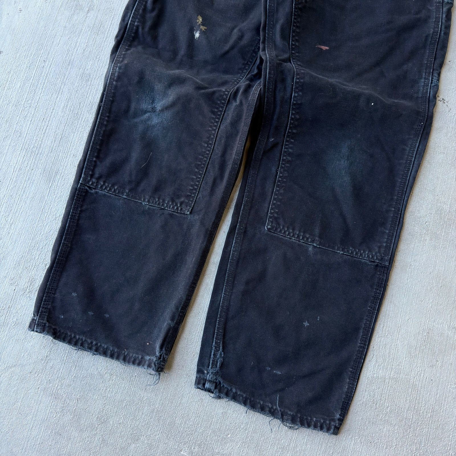 Carhartt × Vintage Vintage Y2K Carhartt black double knee work carpenter pants Size US 33 - 3 Thumbnail