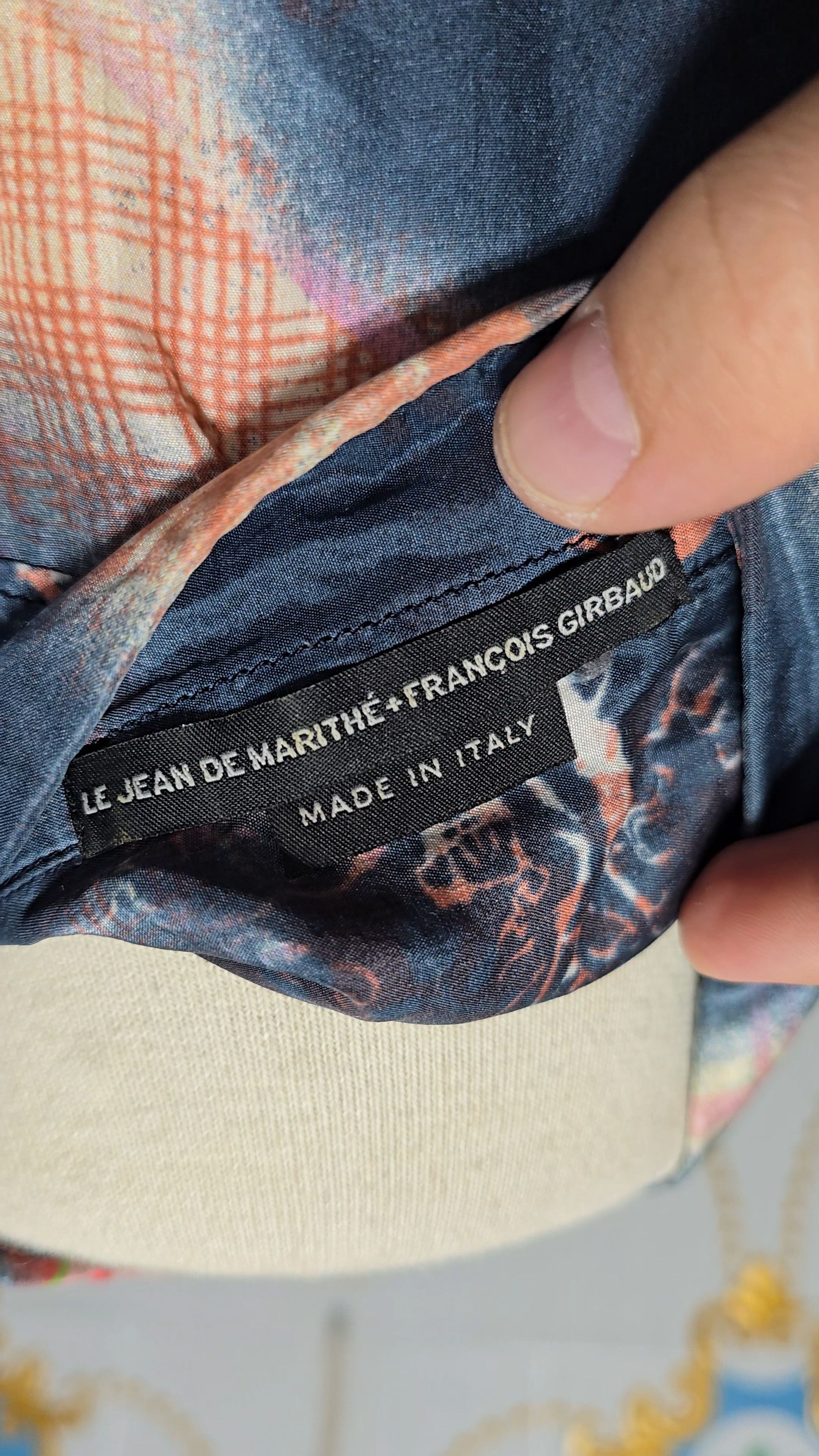 Marithe + Francois Girbaud MARITHE FRANCOIS GIRBAUD Navy Multicolored. 90' 100% silk Size US M / EU 48-50 / 2 - 9 Thumbnail