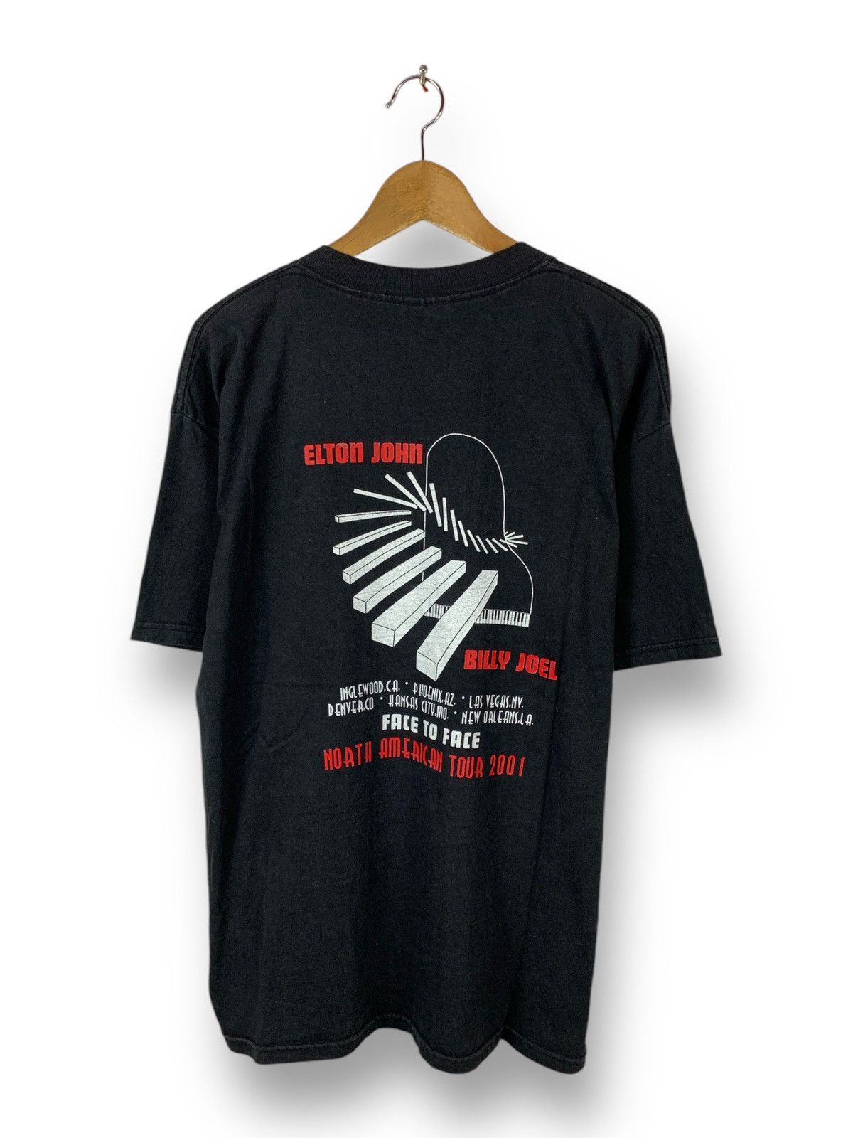 Band Tees RARE! Elton John Billy Joel 2001 Face to Face Tour Tee Size US L / EU 52-54 / 3 - 2 Thumbnail