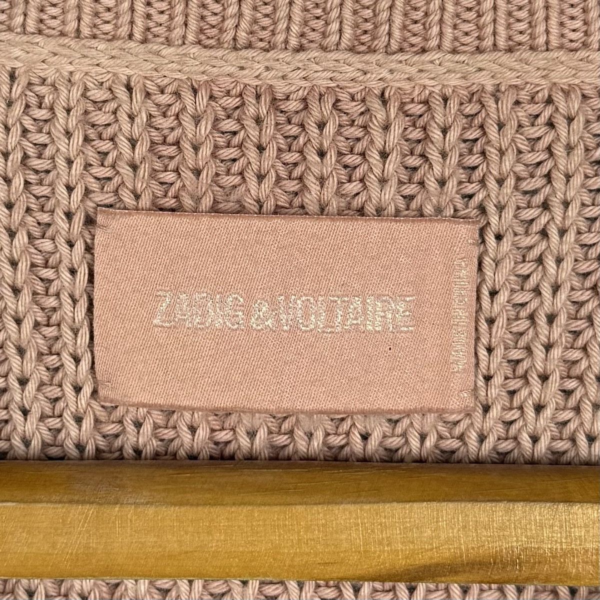 Zadig & Voltaire Zadig&Voltaire Kary Cow Distress Cotton Wool Knit Sweater Size XS / US 0-2 / IT 36-38 - 10 Thumbnail