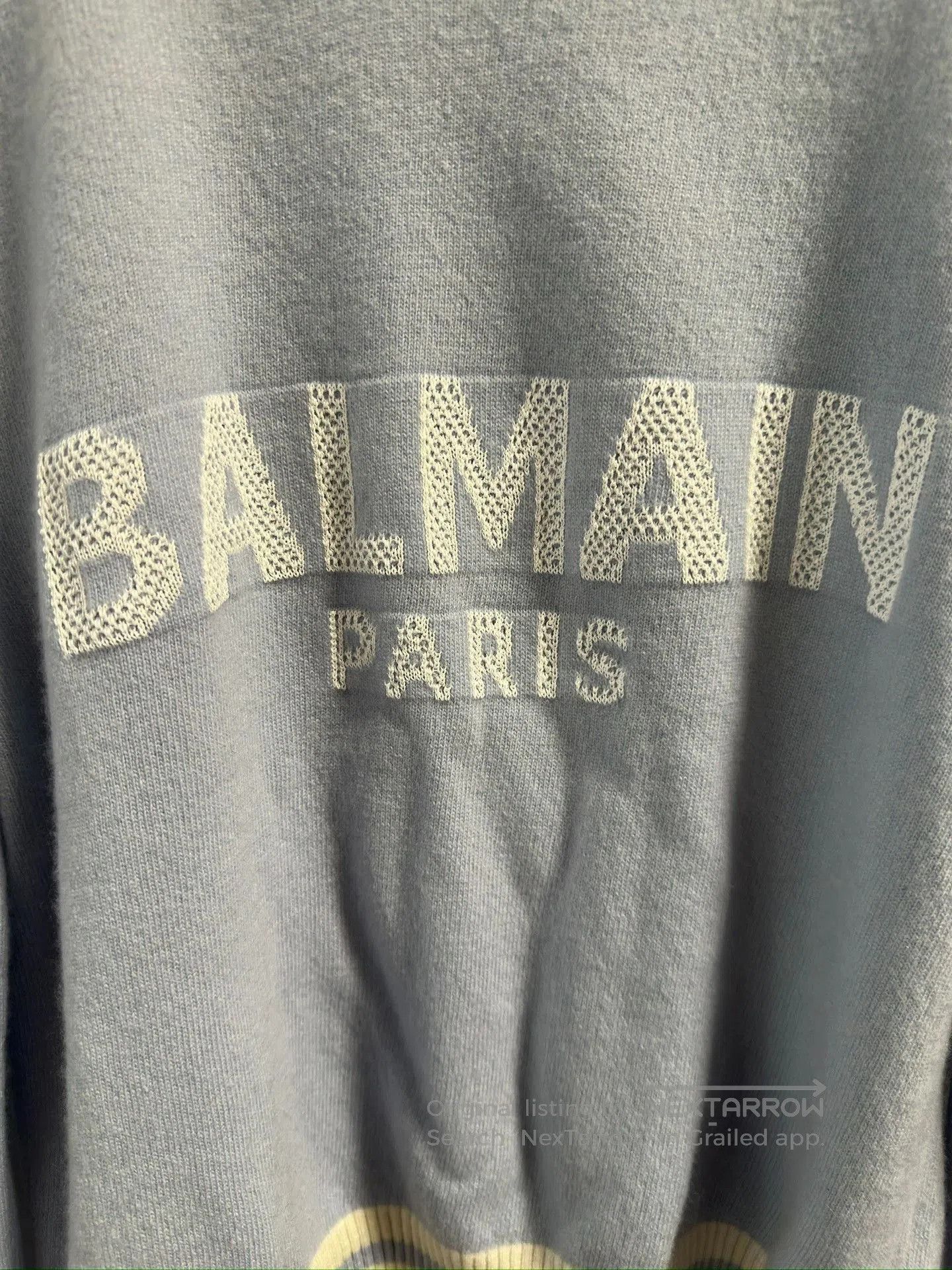 Balmain Balmain Women's Light Blue Logo Sweater. Size XS / US 0-2 / IT 36-38 - 2 Thumbnail