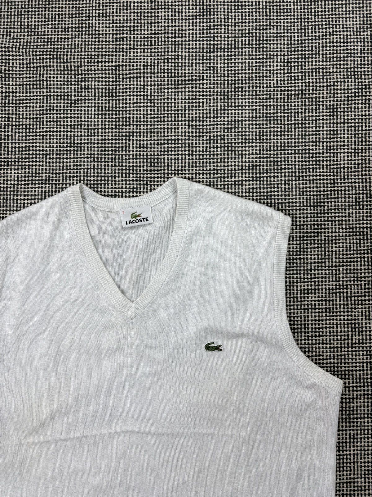 Lacoste 90s vintage Lacoste old money vest cotton light sweater Size US M / EU 48-50 / 2 - 2 Thumbnail