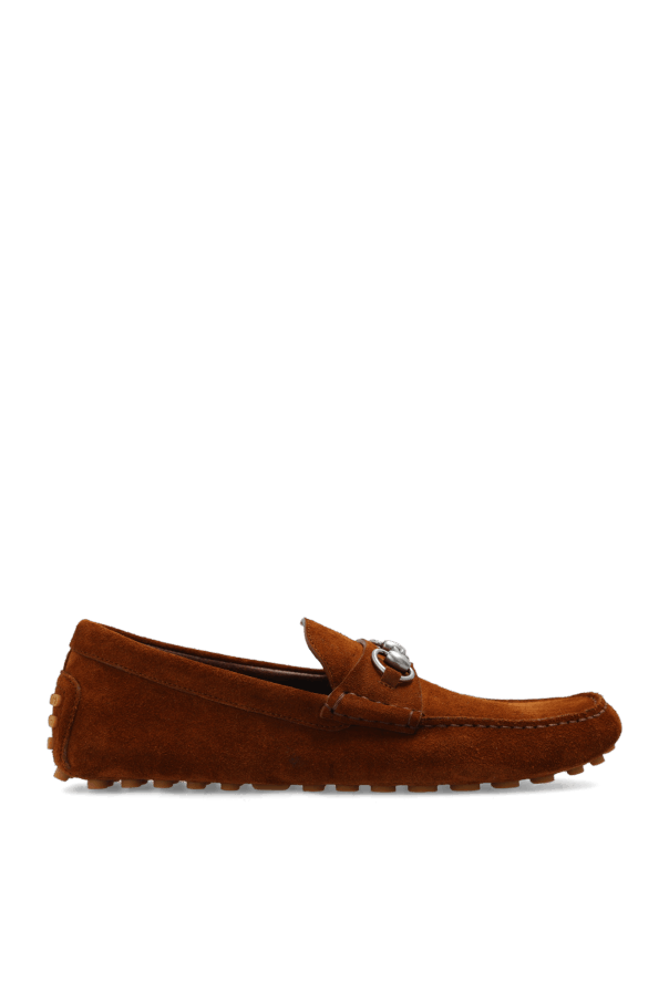 Gucci o1mt1gz0925 Men's Driver Shoes With Horsebit in Brown Size US 8 / EU 41 - 1 Thumbnail