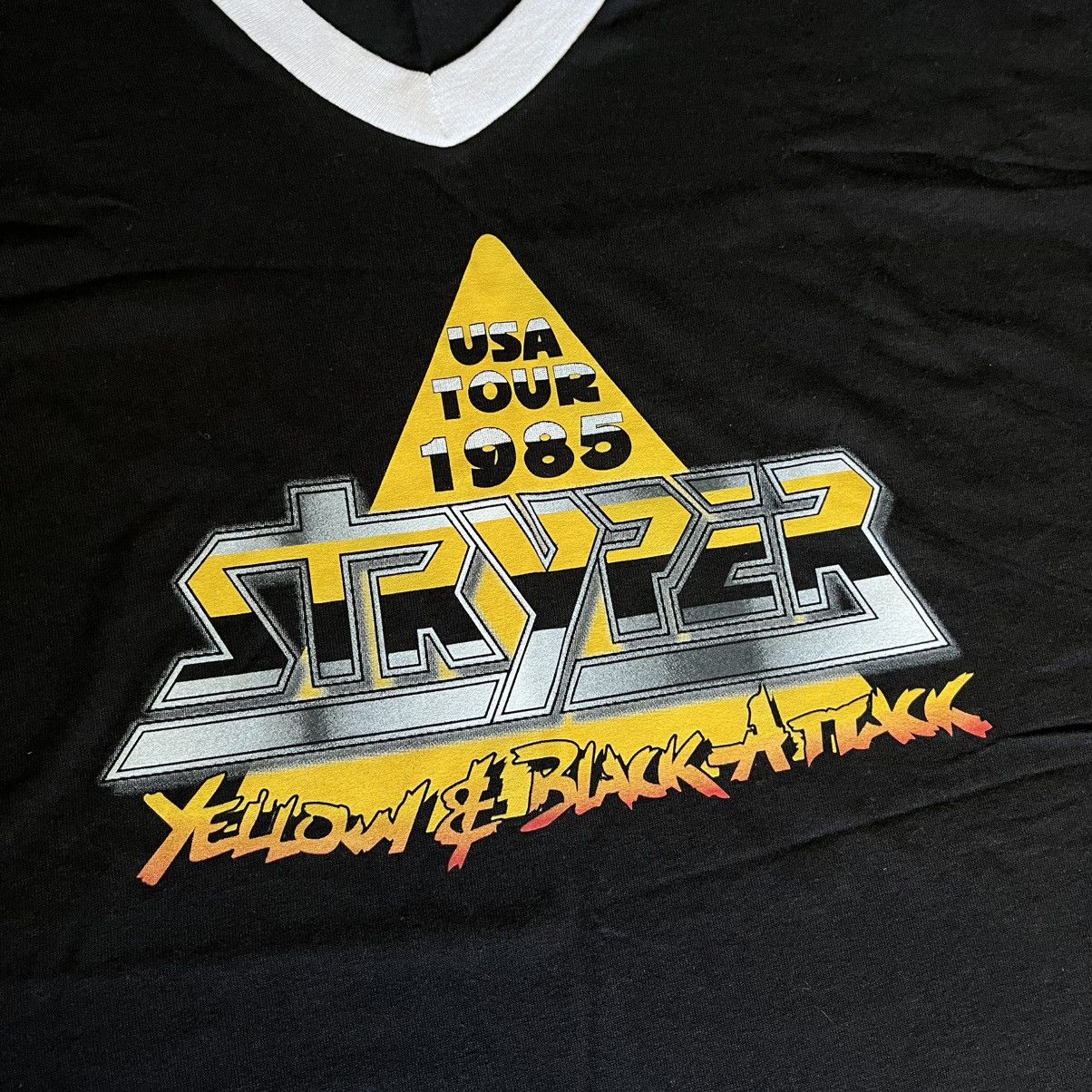 Band Tees Vintage Stryper Yellow & Black Attack 1985 US Tour Band Tee Size US XXL / EU 58 / 5 - 4 Thumbnail
