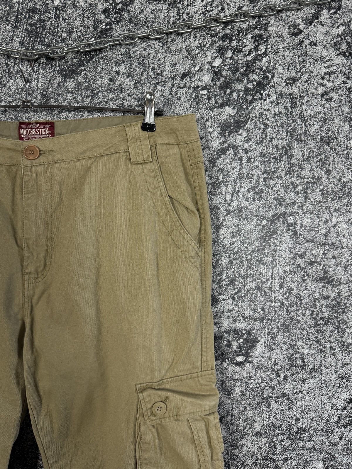 Vintage Match & Stick Cargo Pants Multi Pocket Outdoor Workwear Y2K Size US 38 / EU 54 - 2 Thumbnail