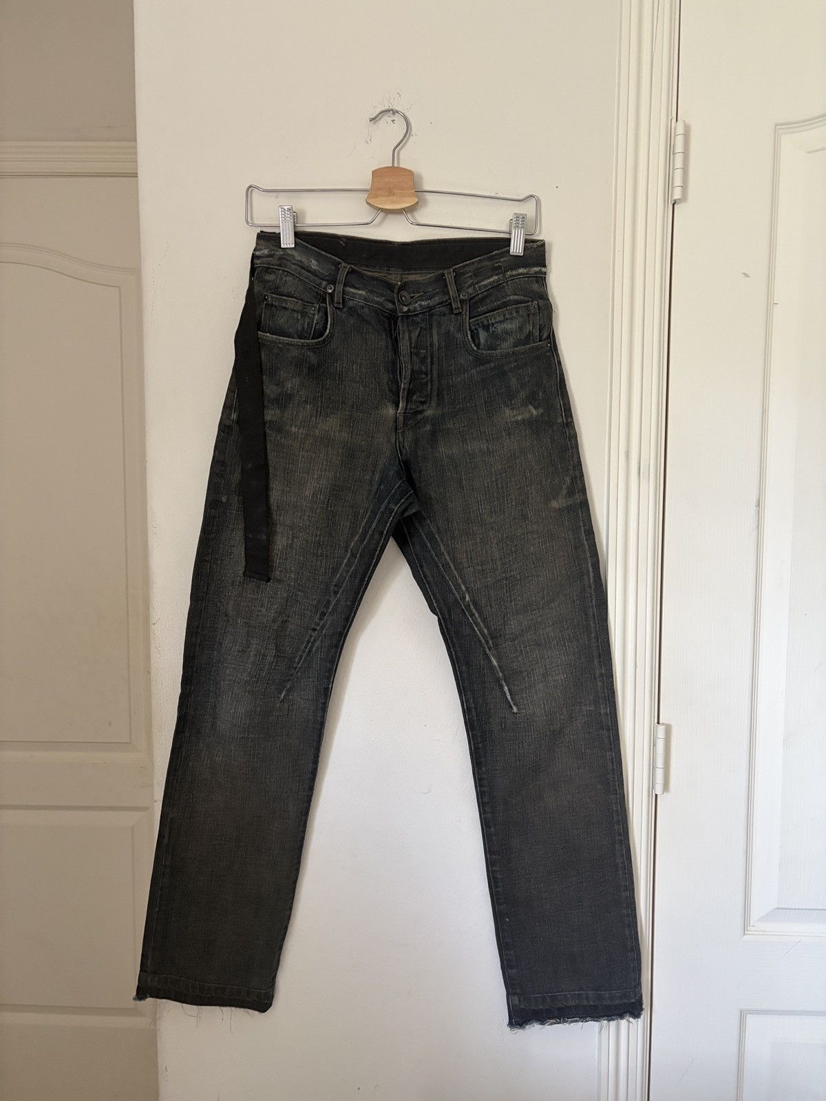 Rick Owens Drkshdw SS12 NASKA DETROIT DNA Dust Dark Mud Wash Blue Black Size US 28 / EU 44 - 1 Thumbnail