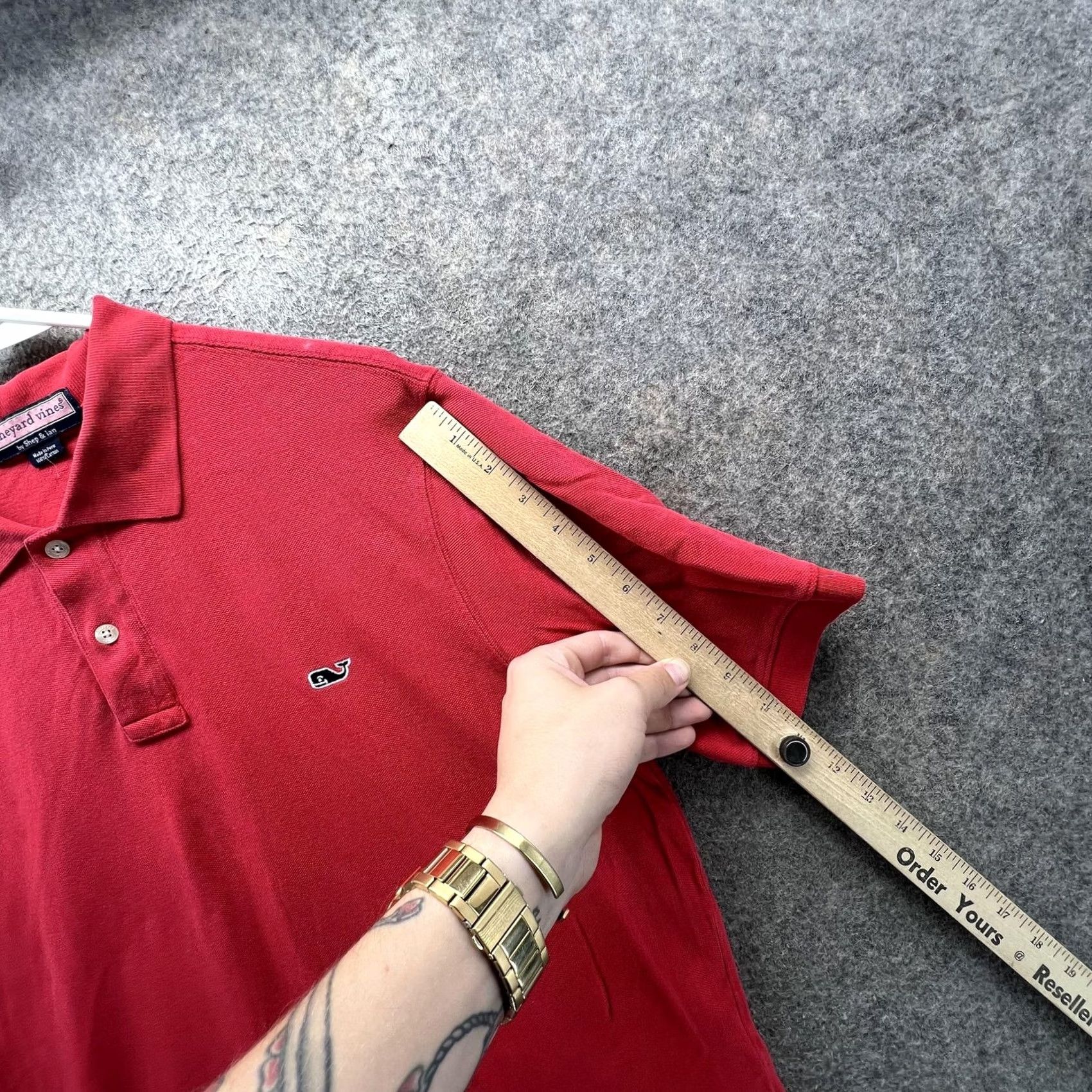 Vineyard Vines VINEYARD VINES Polo Shirt Mens M Red Solid Whale Logo Pique Cotton Casual Size US M / EU 48-50 / 2 - 4 Thumbnail