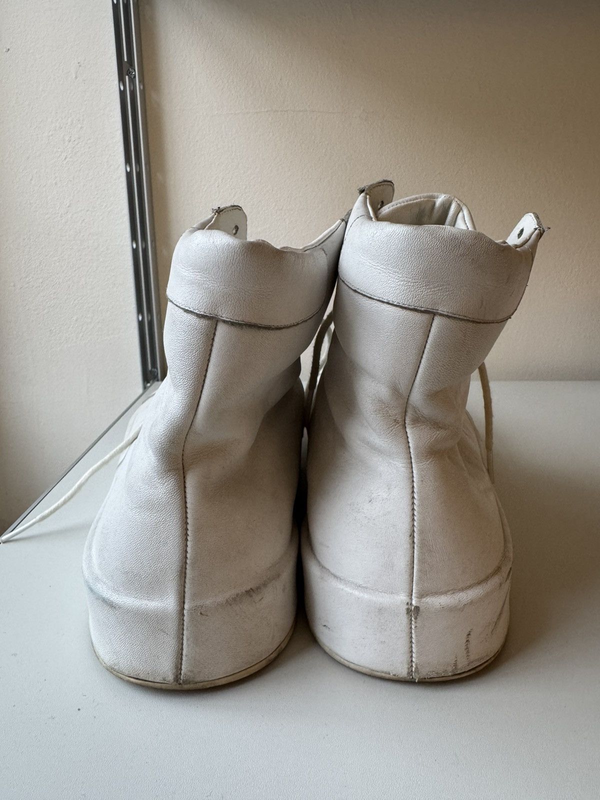 Jil Sander Jil Sander Men's High Top Sneakers Sz 44 White Leather Sz 11 Size US 11 / EU 44 - 2 Thumbnail