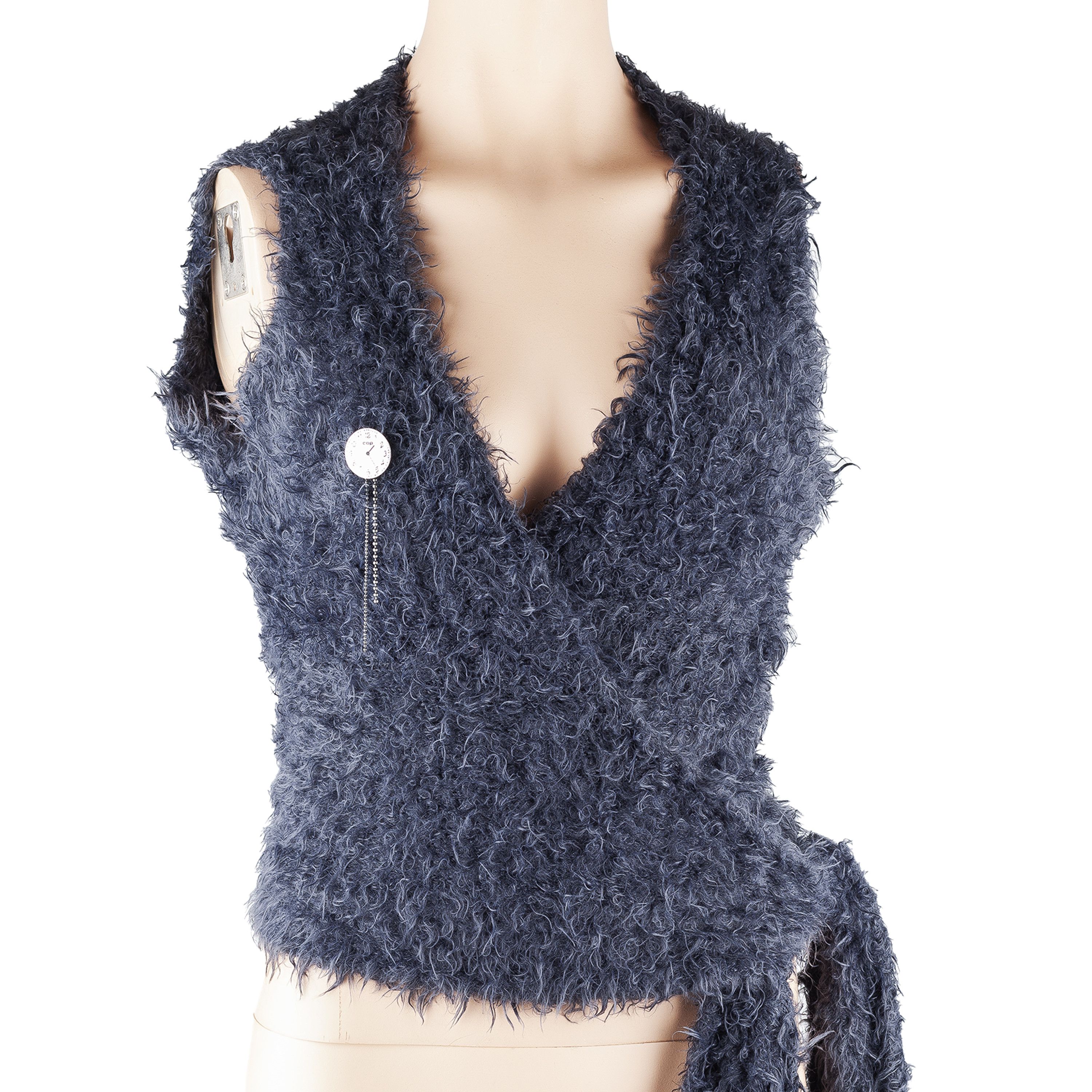 Cop Copine Cop Copine Vintage Dark Blue/Grey Wrap Around Top (ONE SIZE) Size ONE SIZE - 1 Thumbnail
